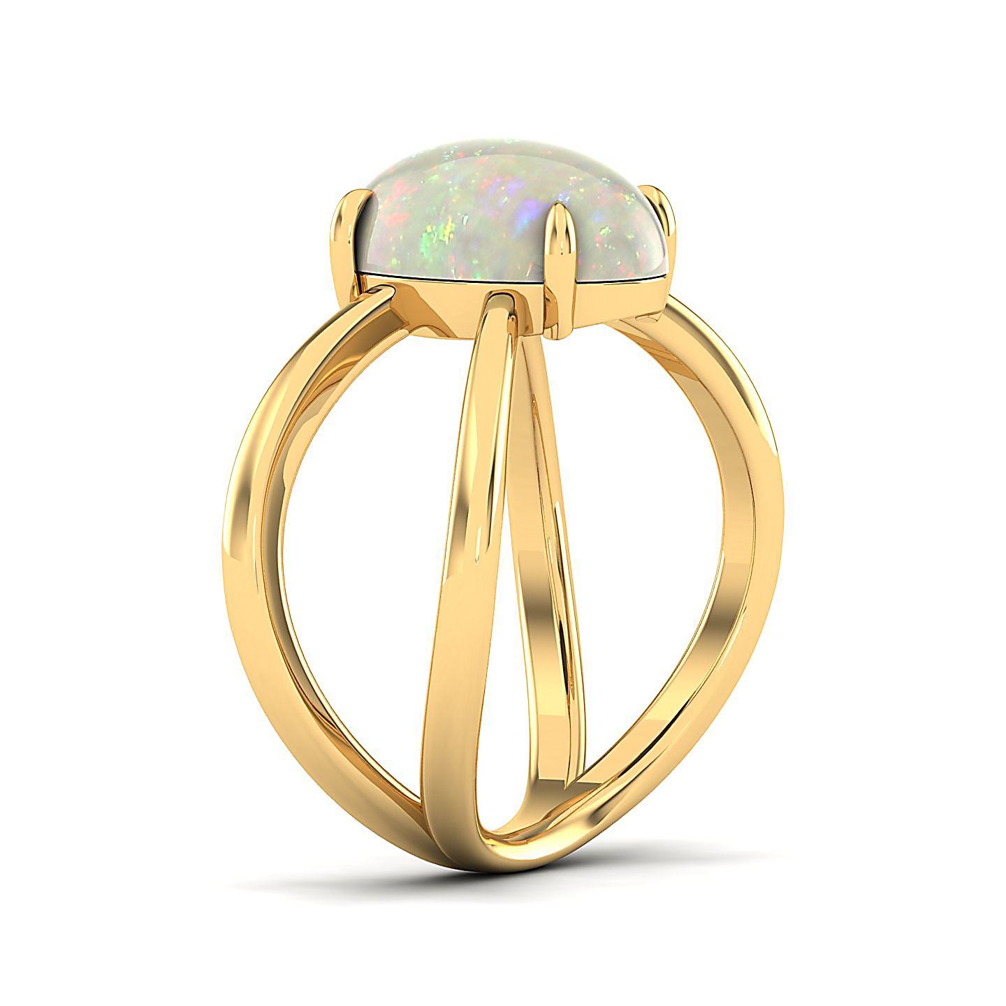 The Ornamental Asscher Opal Ring