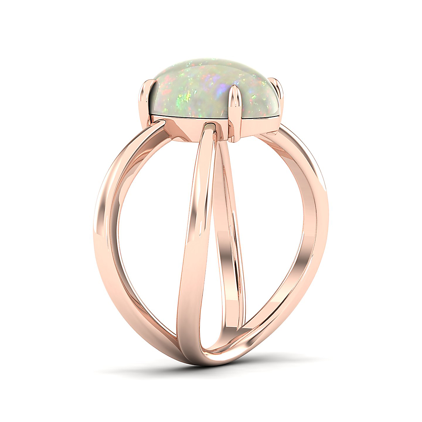 The Ornamental Asscher Opal Ring