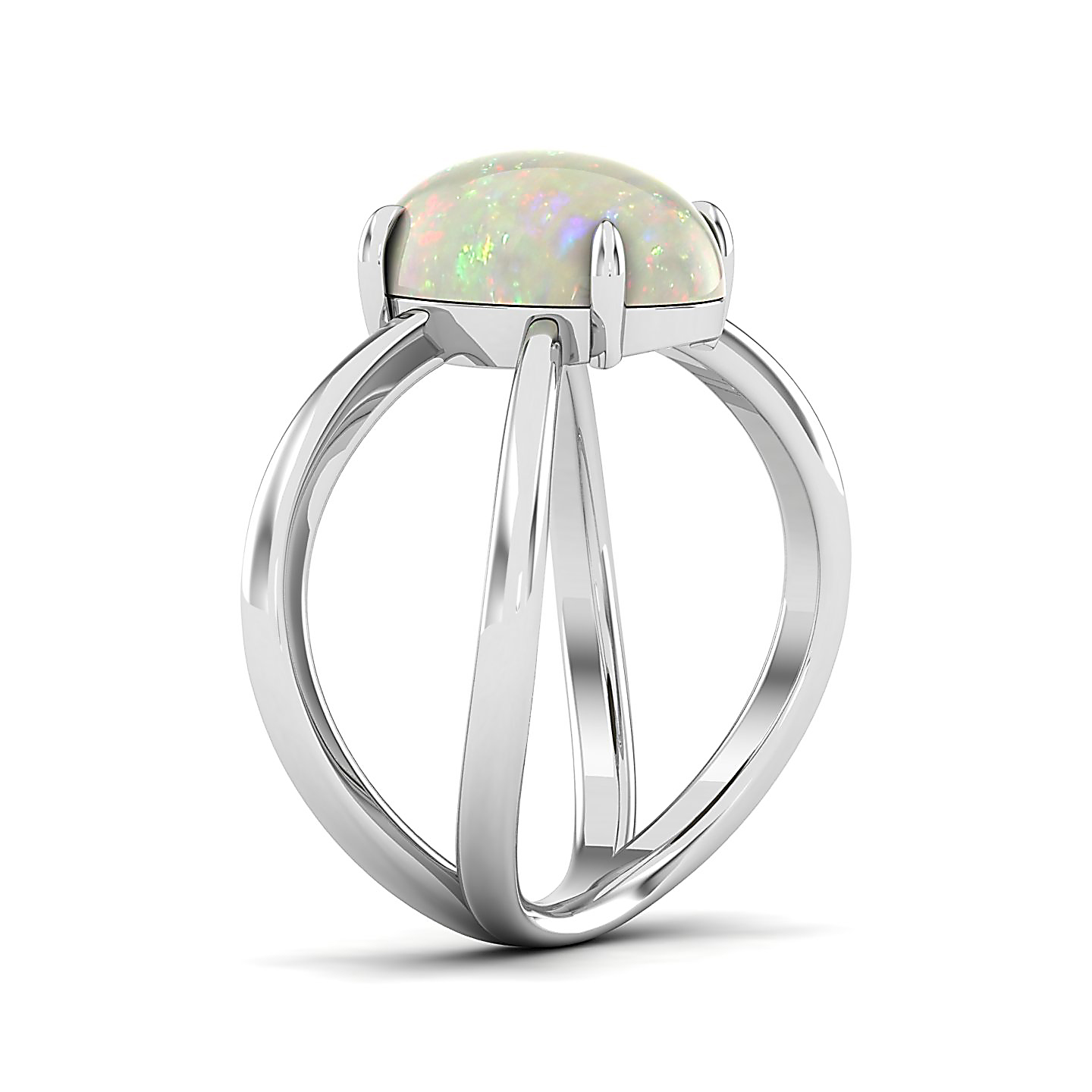 The Ornamental Asscher Opal Ring