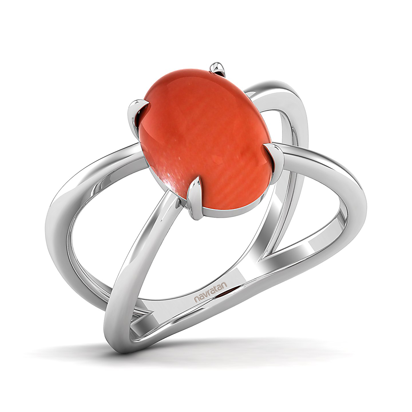 The Ornamental Asscher Red Coral Ring