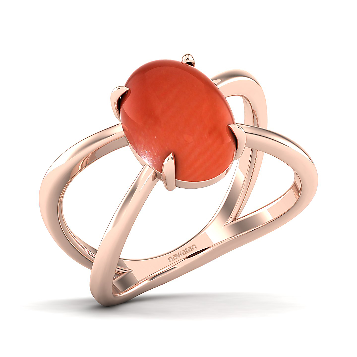 The Ornamental Asscher Red Coral Ring