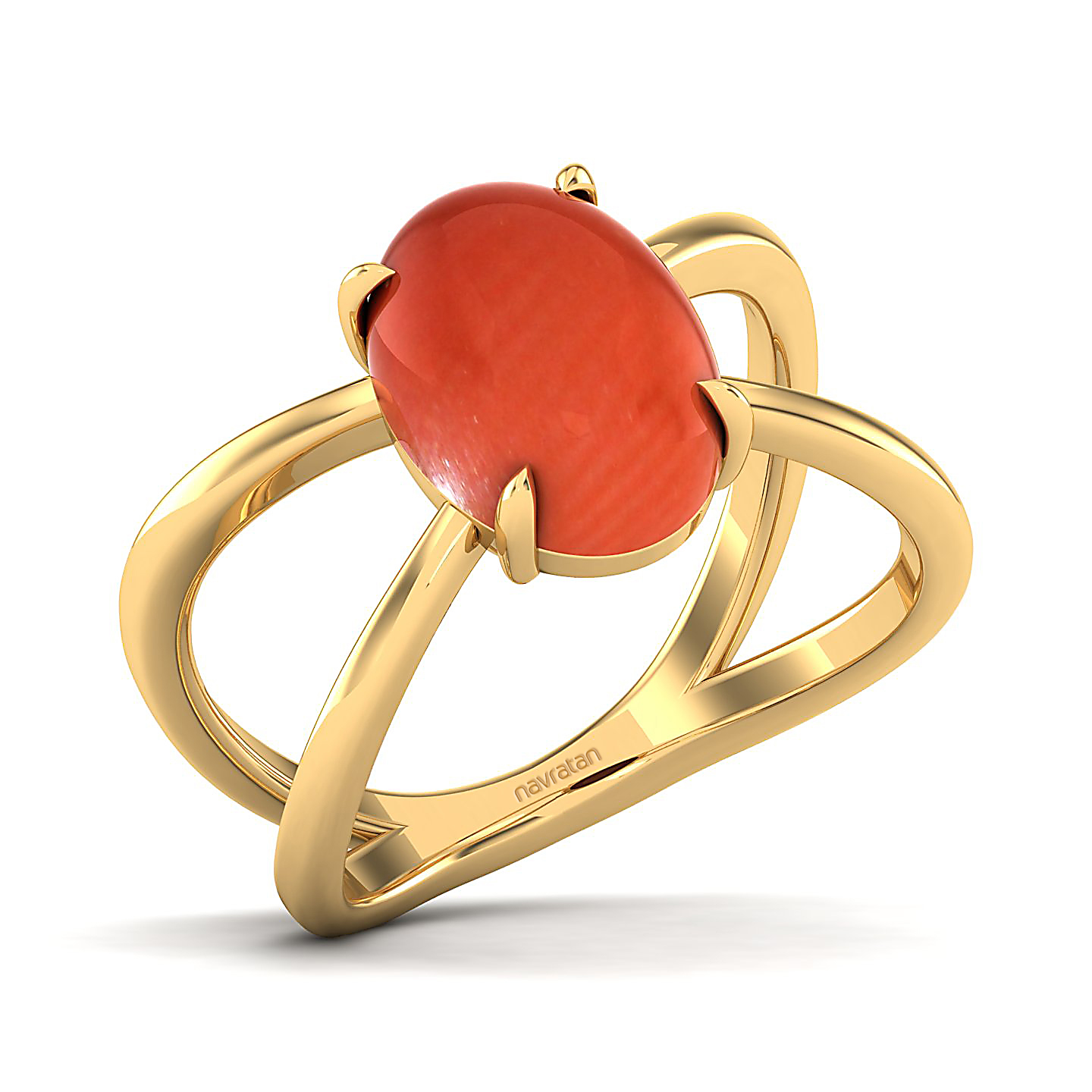 The Ornamental Asscher Red Coral Ring