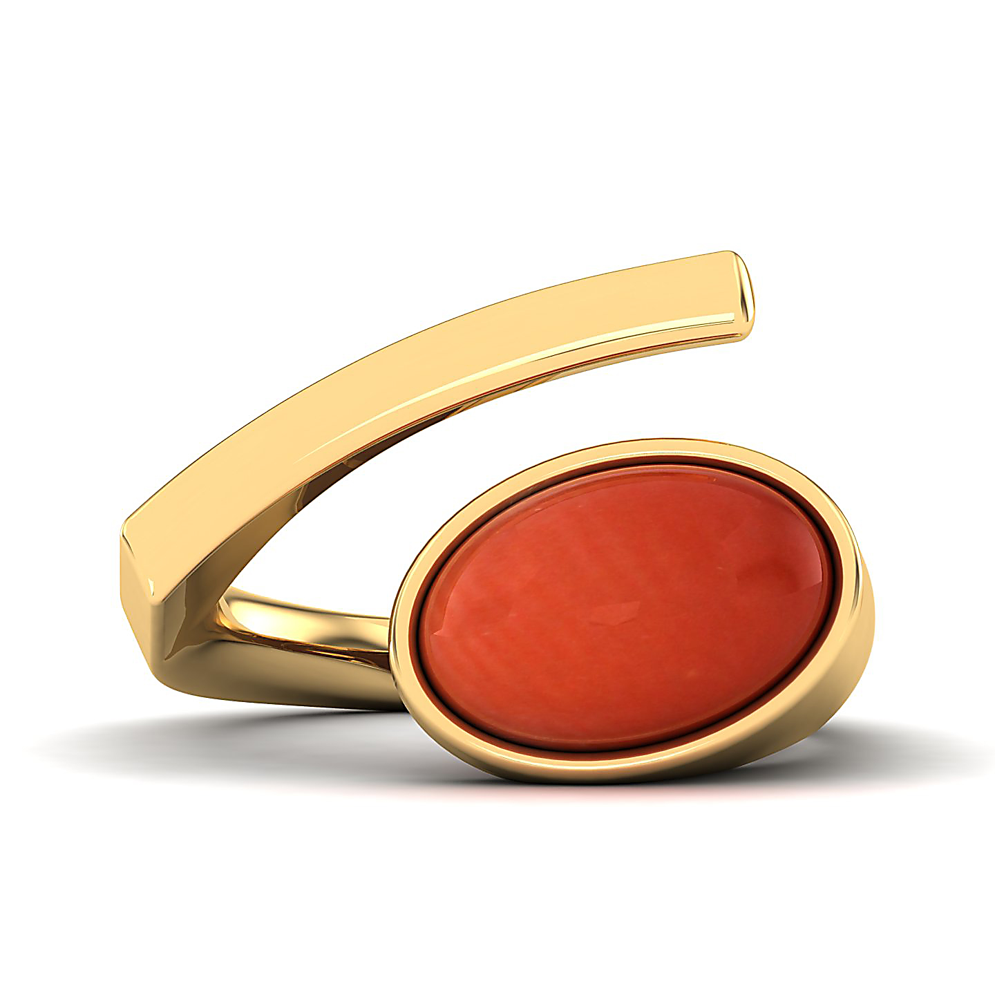 The passionate Red Coral Open Ring