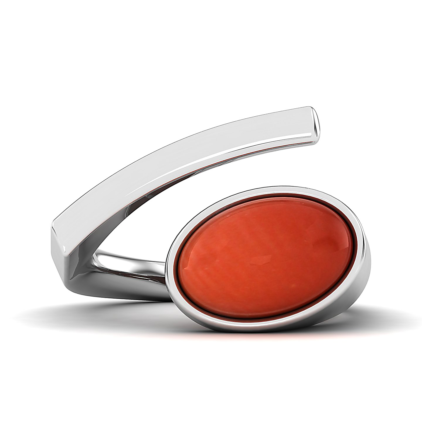 The passionate Red Coral Open Ring