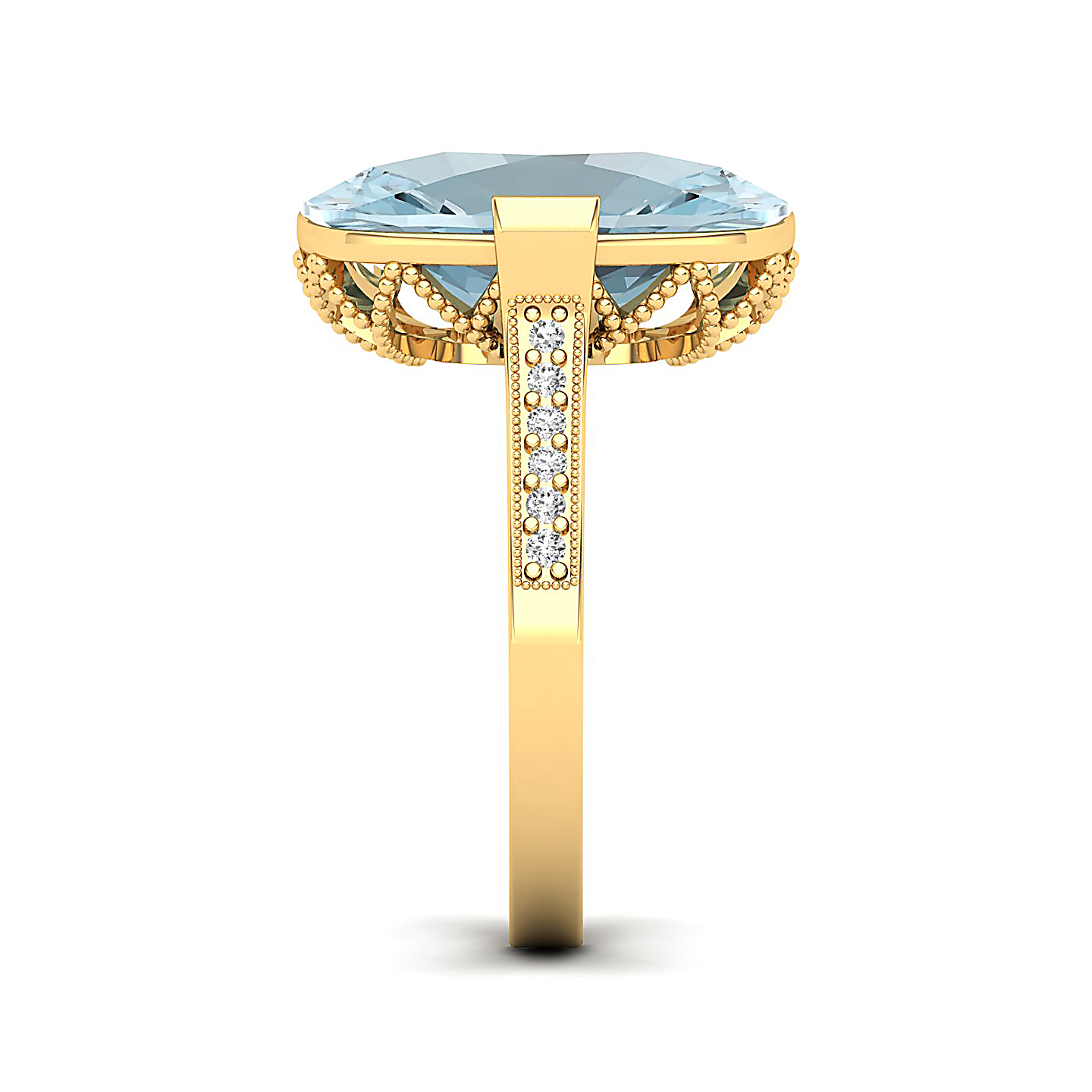 The Pinnacle Aquamarine Gold Ring