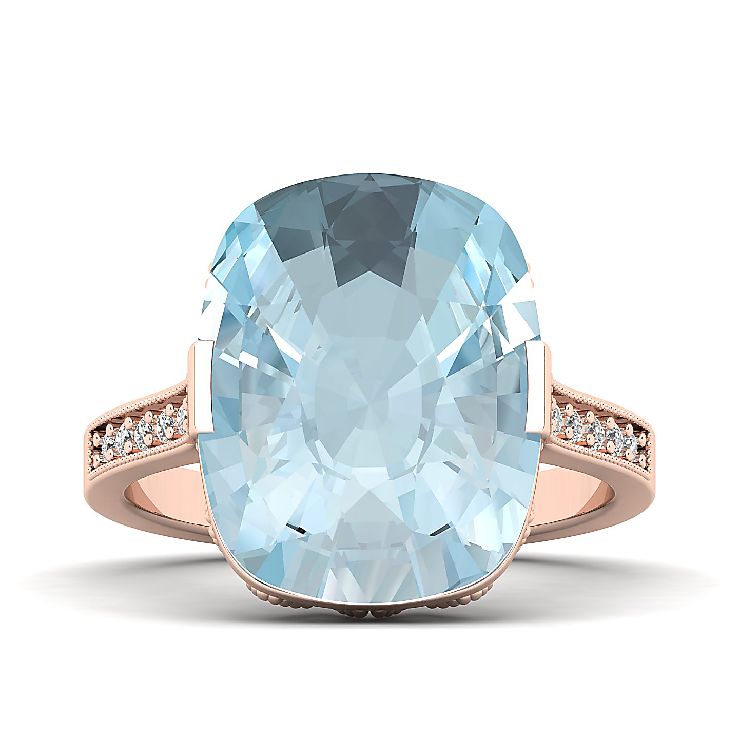 The Pinnacle Aquamarine Gold Ring