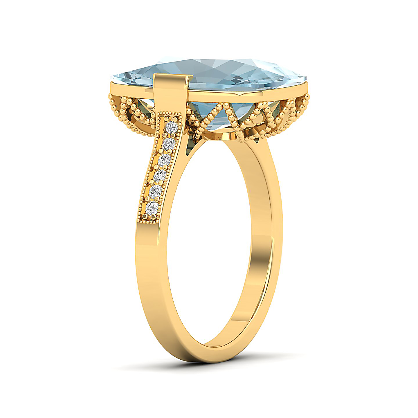 The Pinnacle Aquamarine Gold Ring