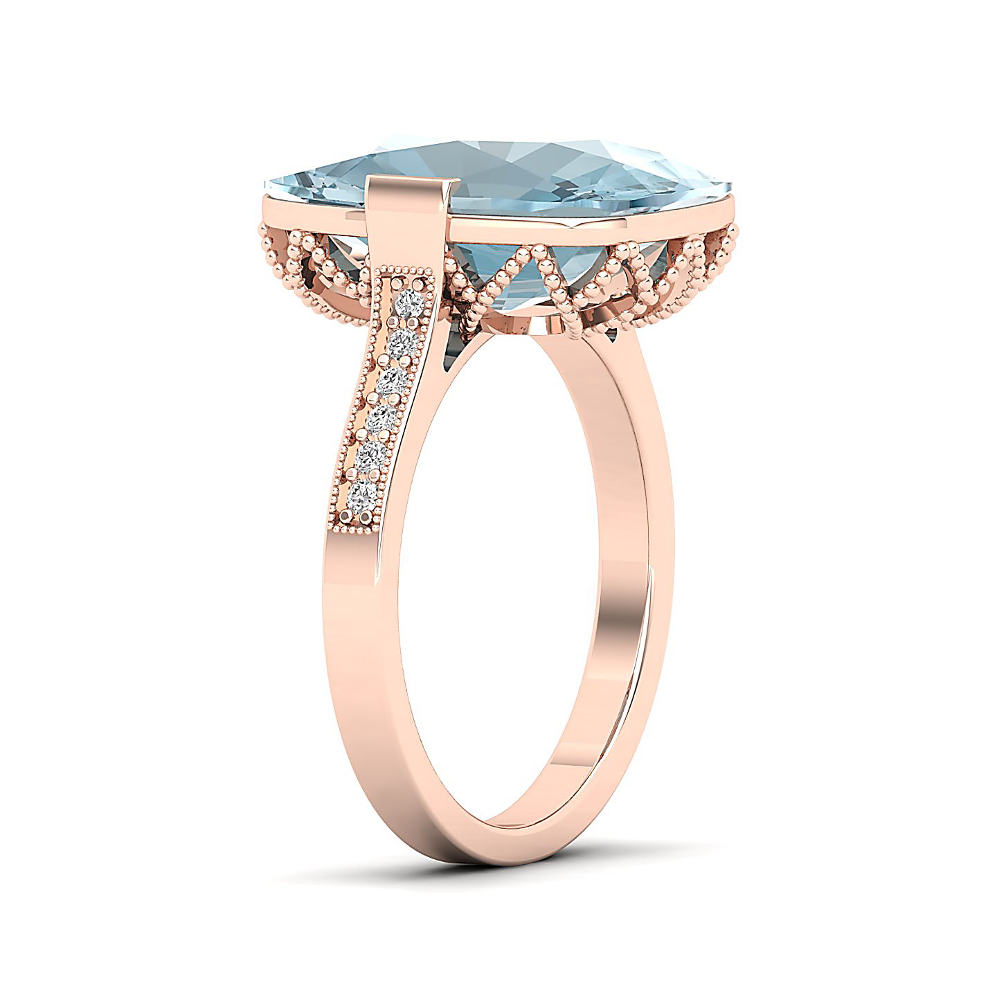 The Pinnacle Aquamarine Gold Ring