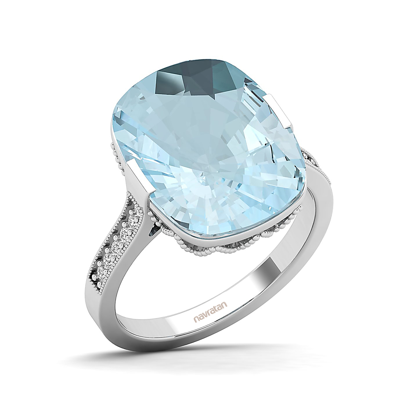 The Pinnacle Aquamarine Gold Ring
