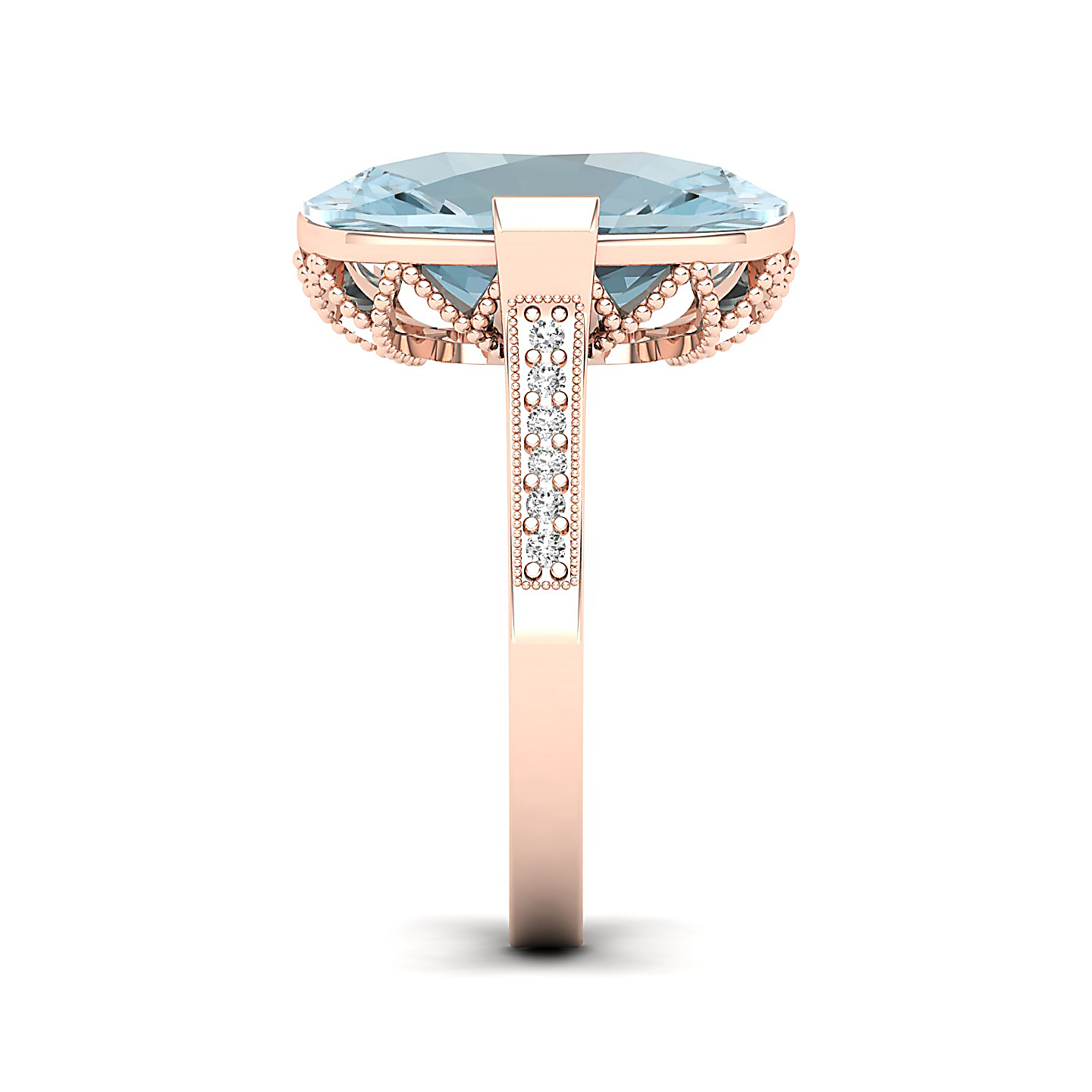 The Pinnacle Aquamarine Gold Ring