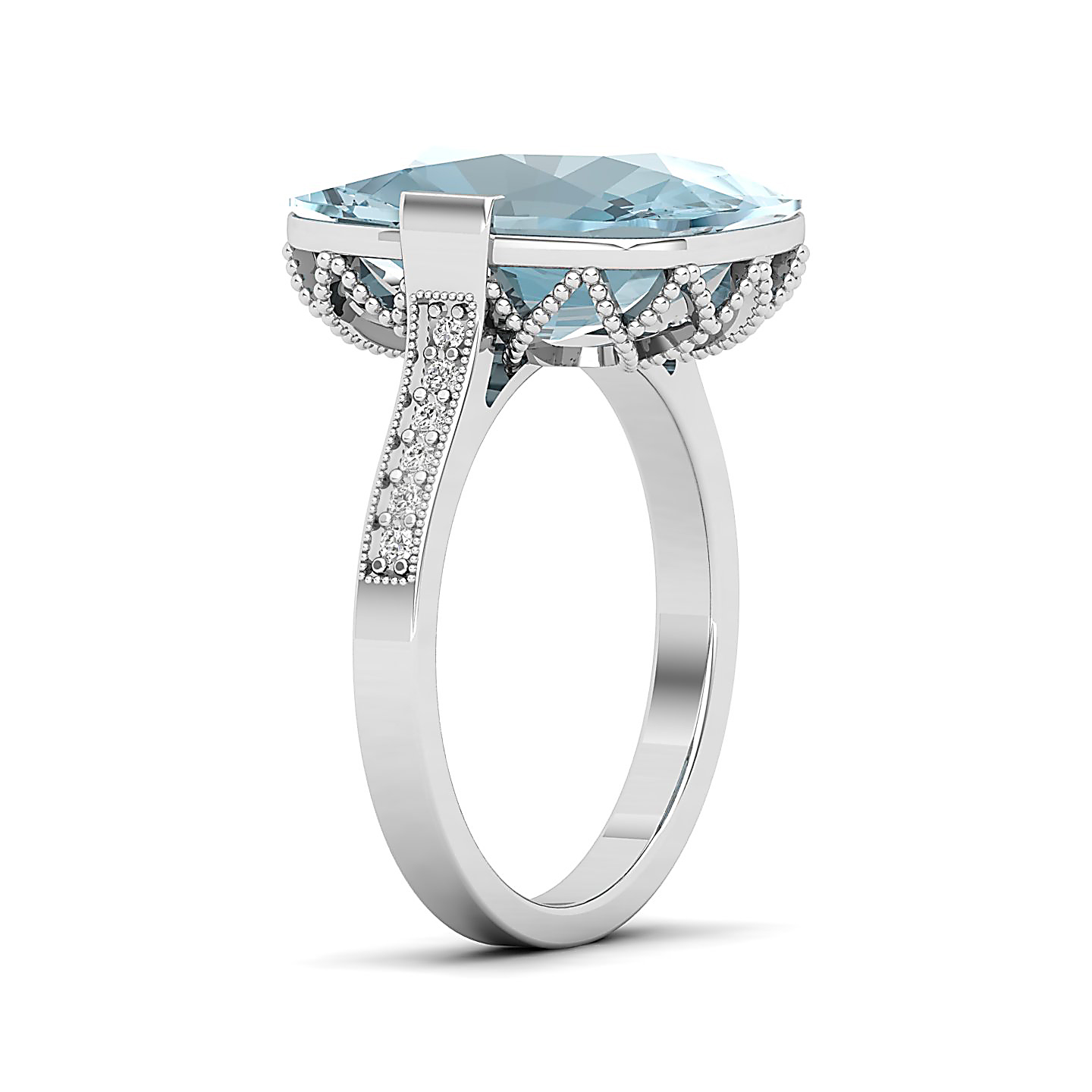 The Pinnacle Aquamarine Gold Ring