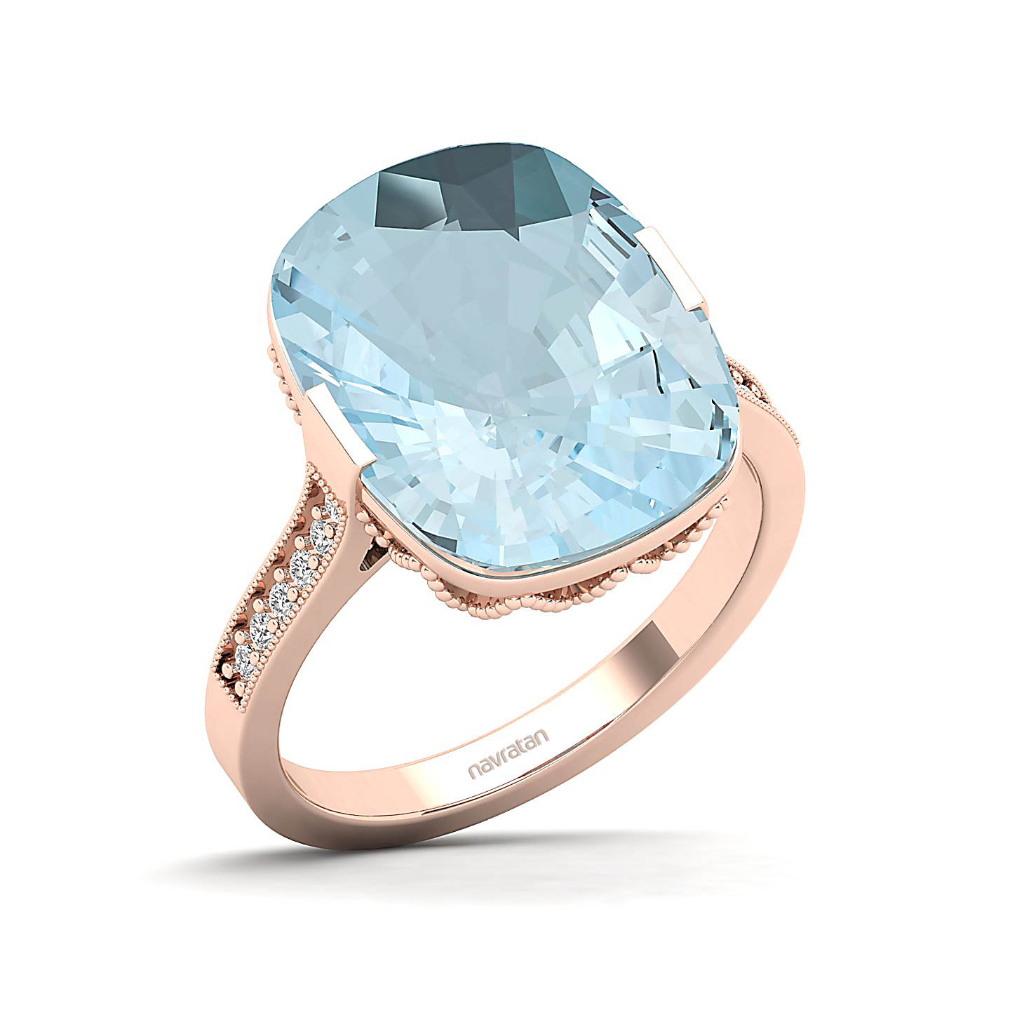 The Pinnacle Aquamarine Gold Ring