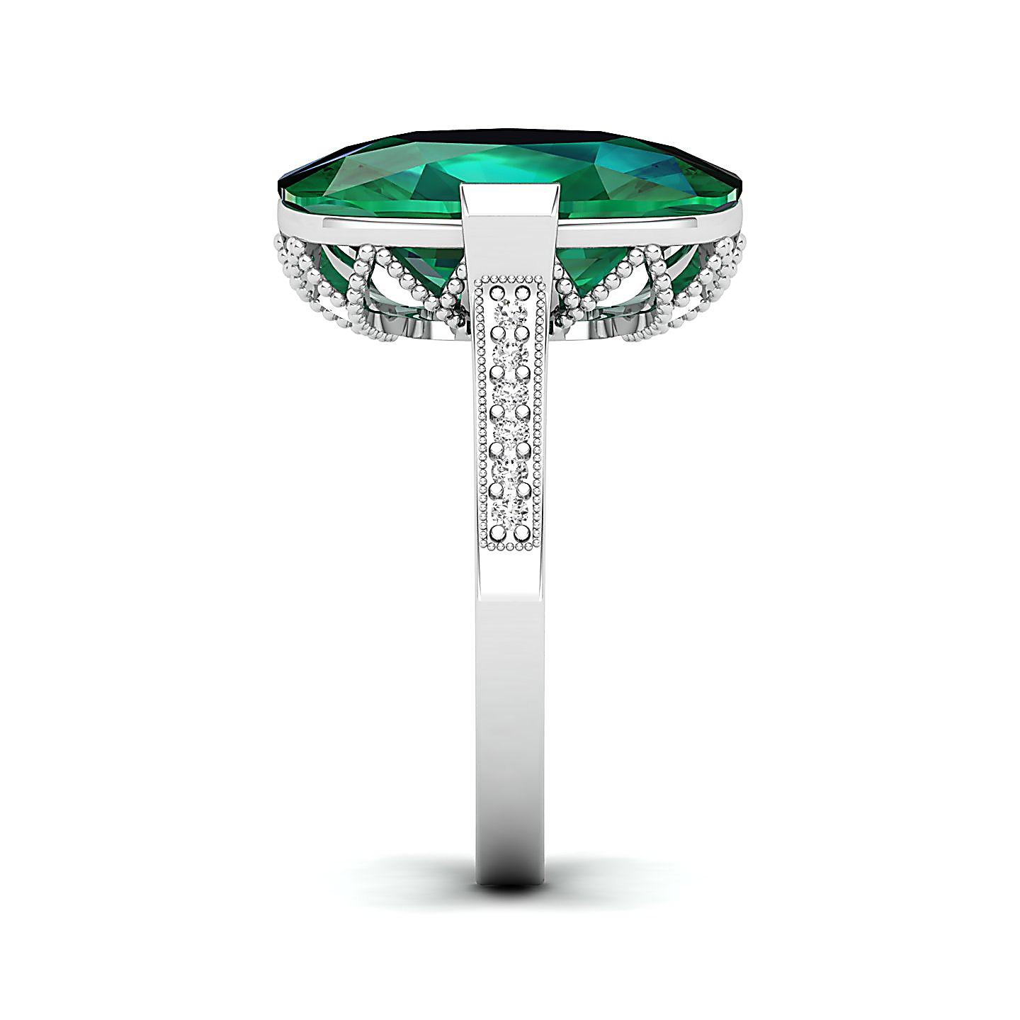 The Pinnacle Emerald Gold Ring