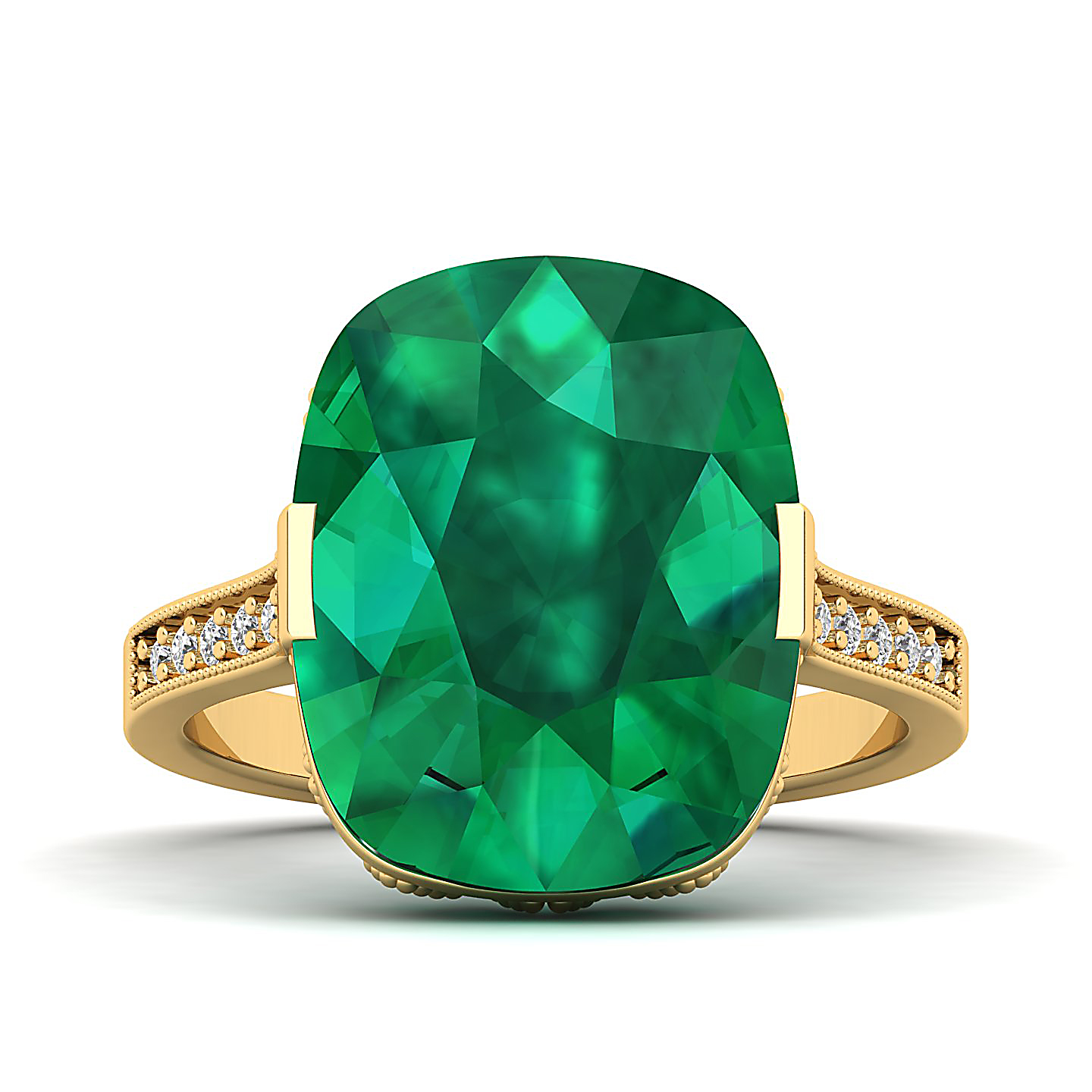 The Pinnacle Emerald Gold Ring