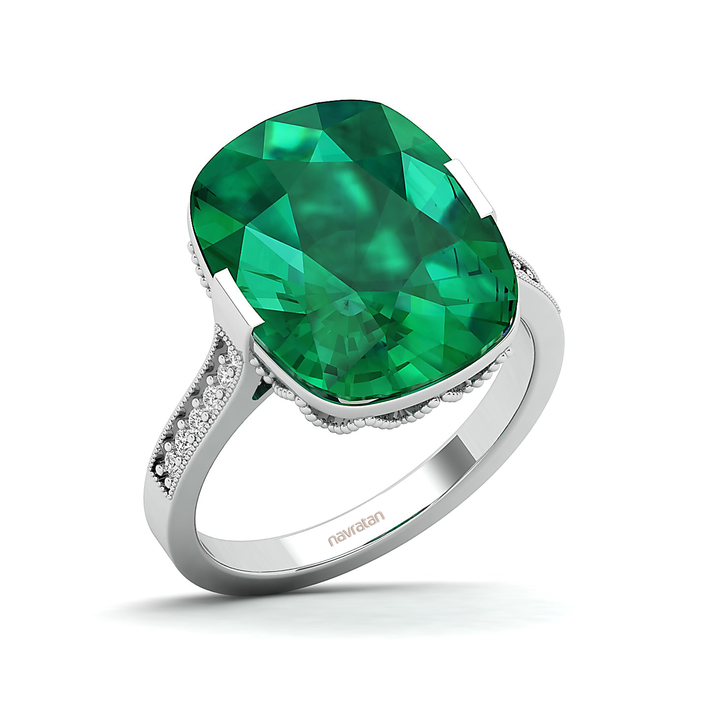 The Pinnacle Emerald Gold Ring