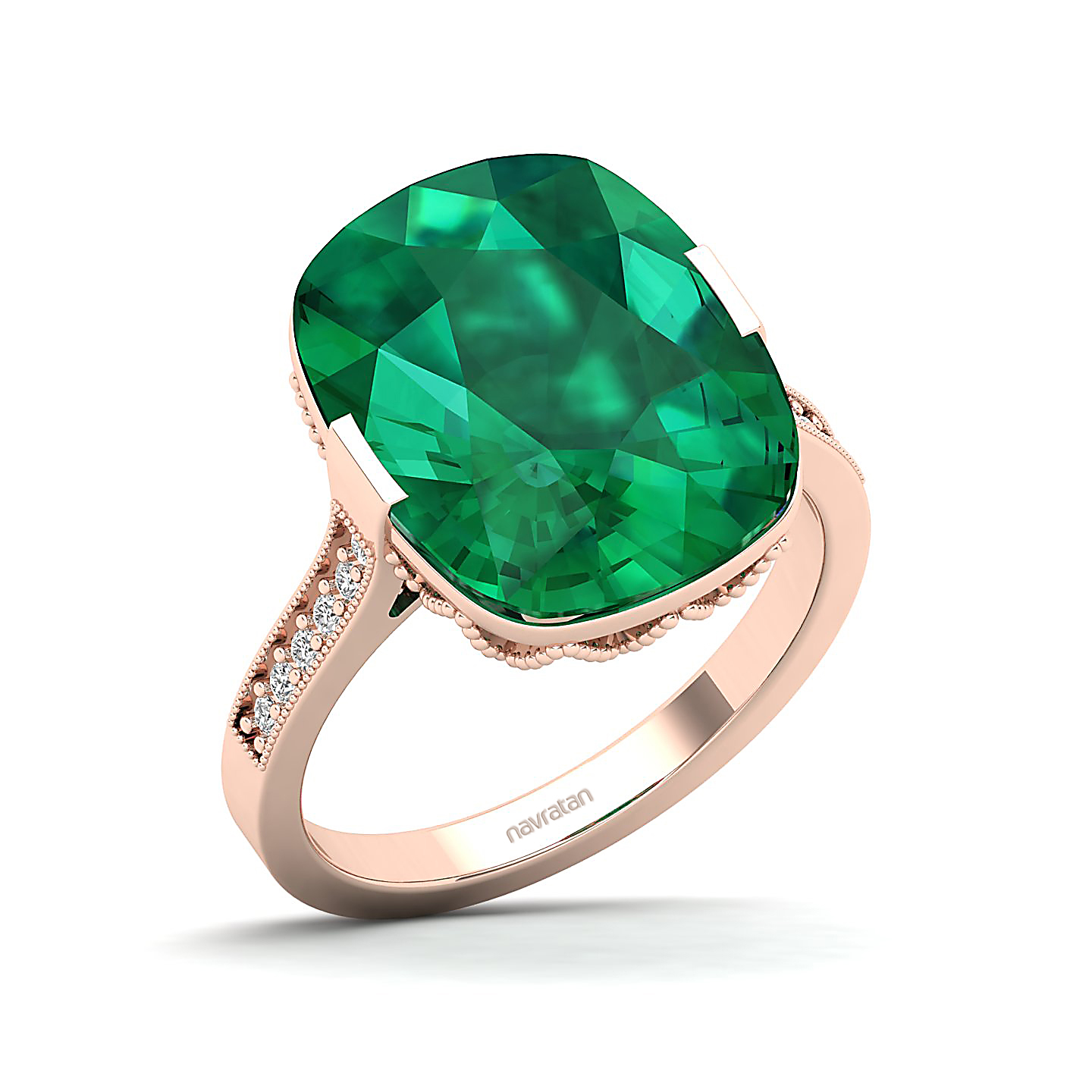 The Pinnacle Emerald Gold Ring