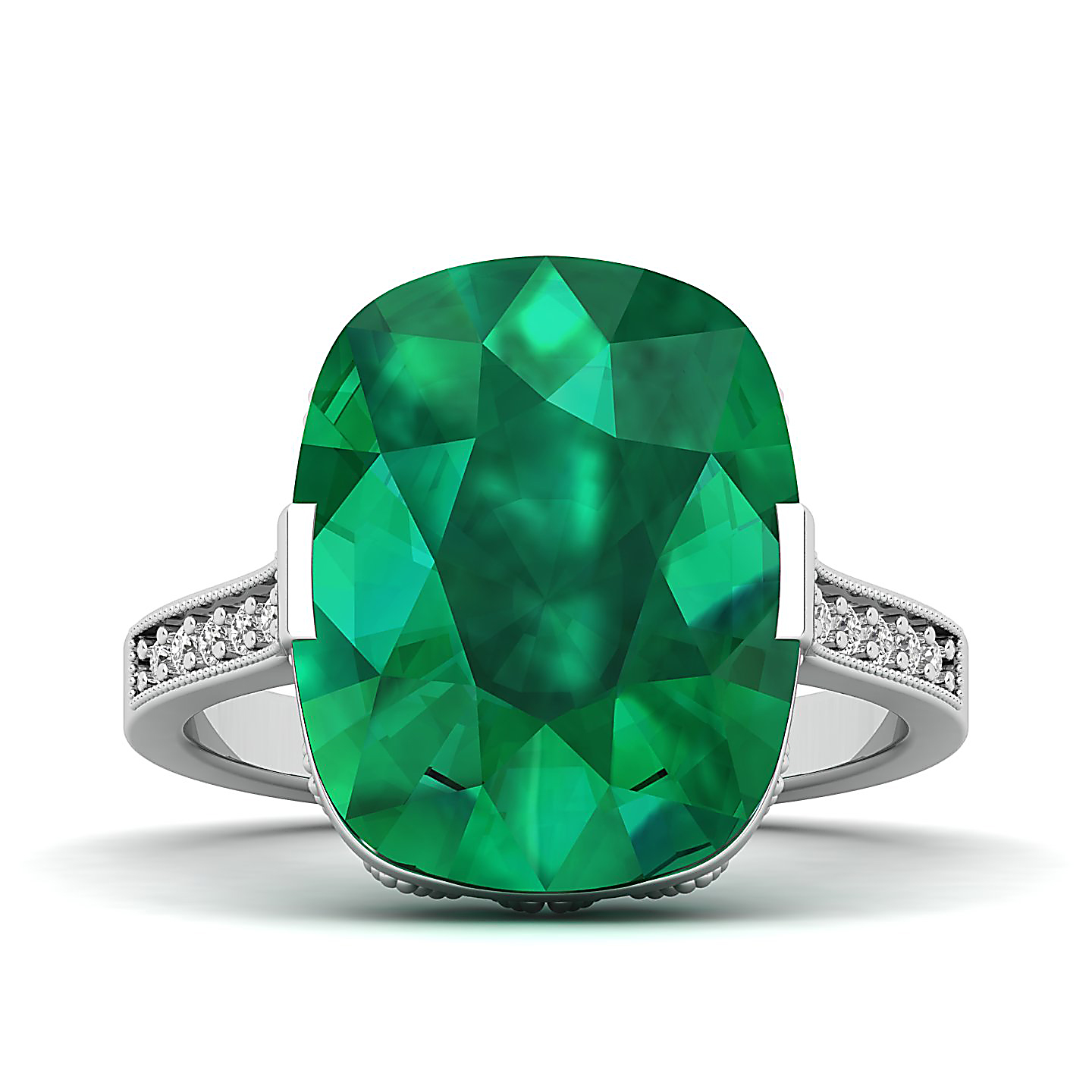 The Pinnacle Emerald Gold Ring