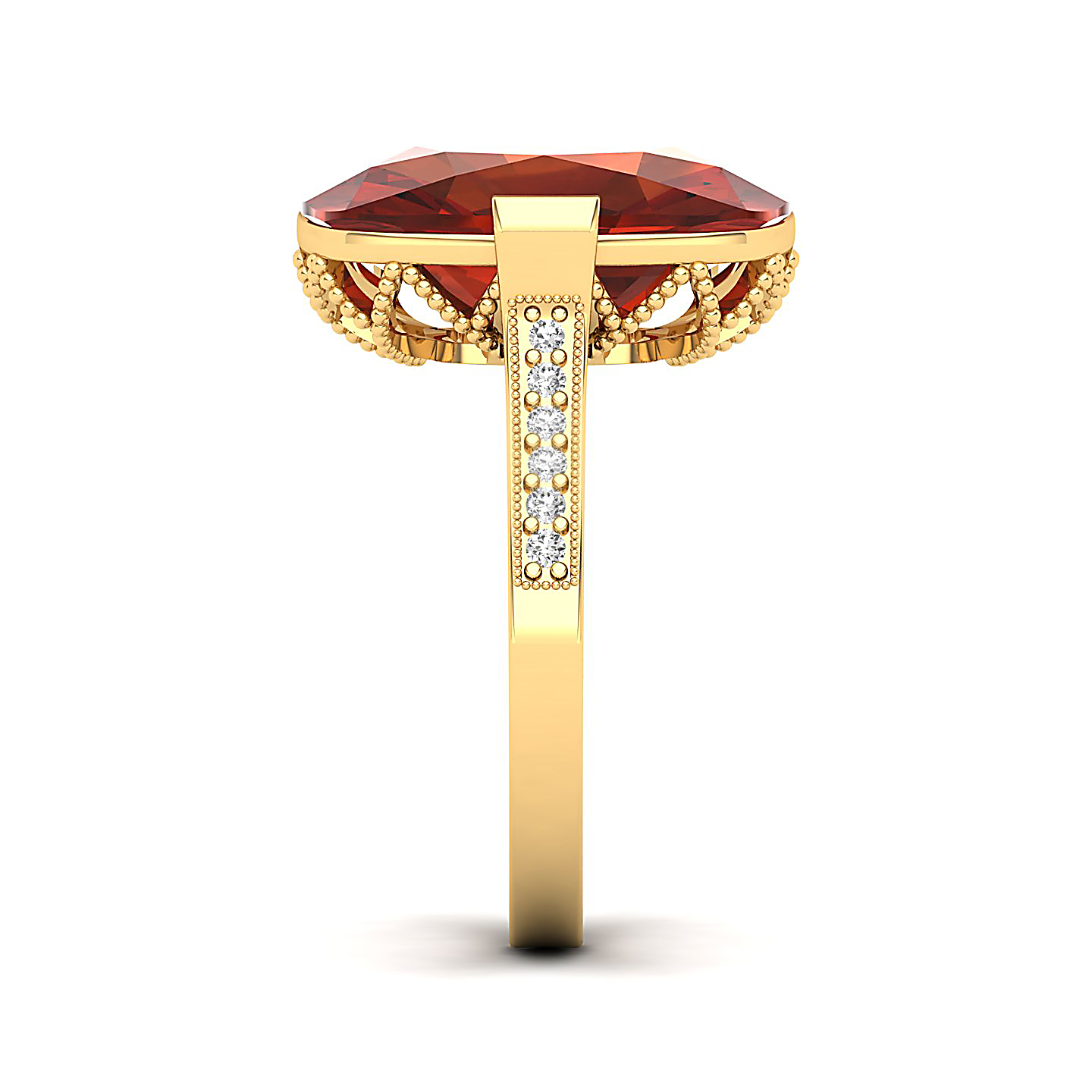 The Pinnacle Hessonite Gold Ring