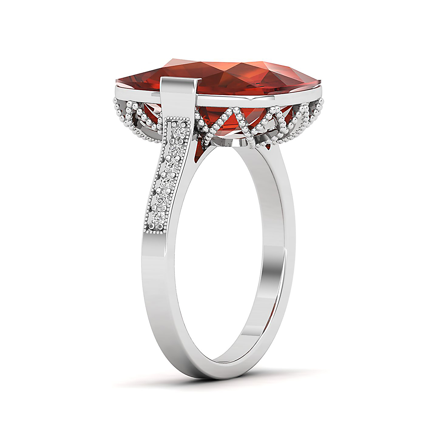 The Pinnacle Hessonite Gold Ring