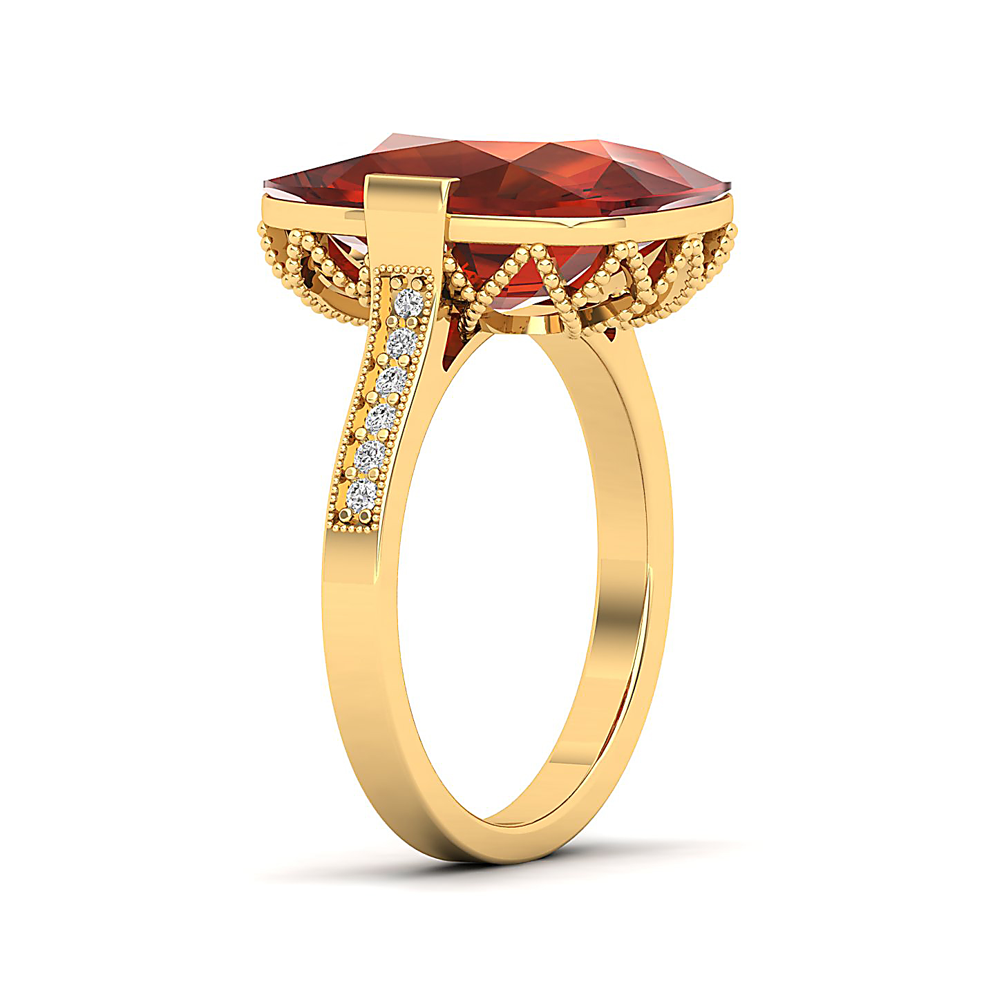 The Pinnacle Hessonite Gold Ring
