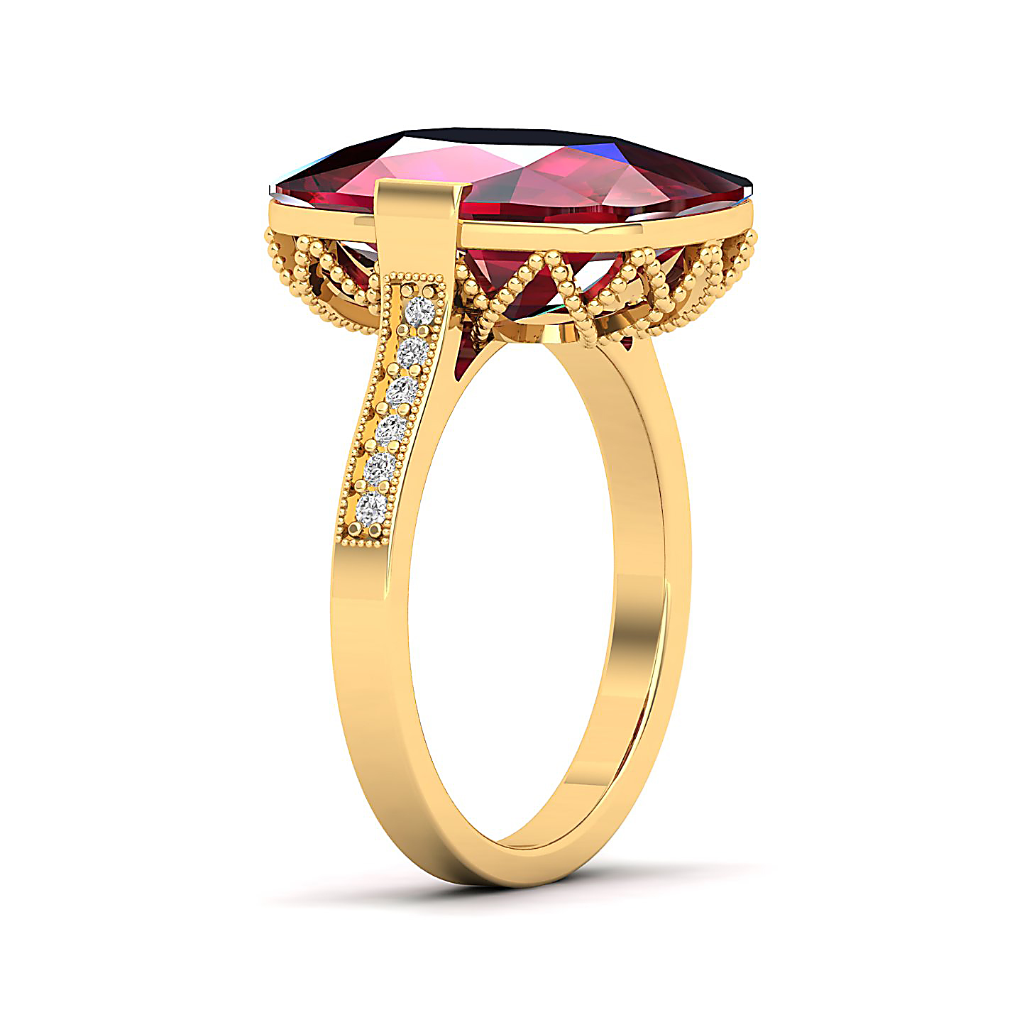 The Pinnacle Ruby Gold Ring