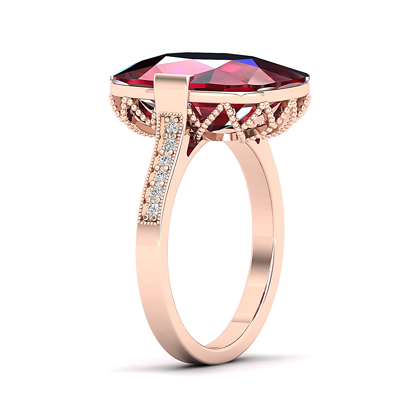 The Pinnacle Ruby Gold Ring