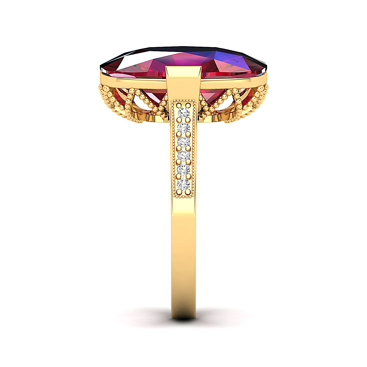 The Pinnacle Ruby Gold Ring