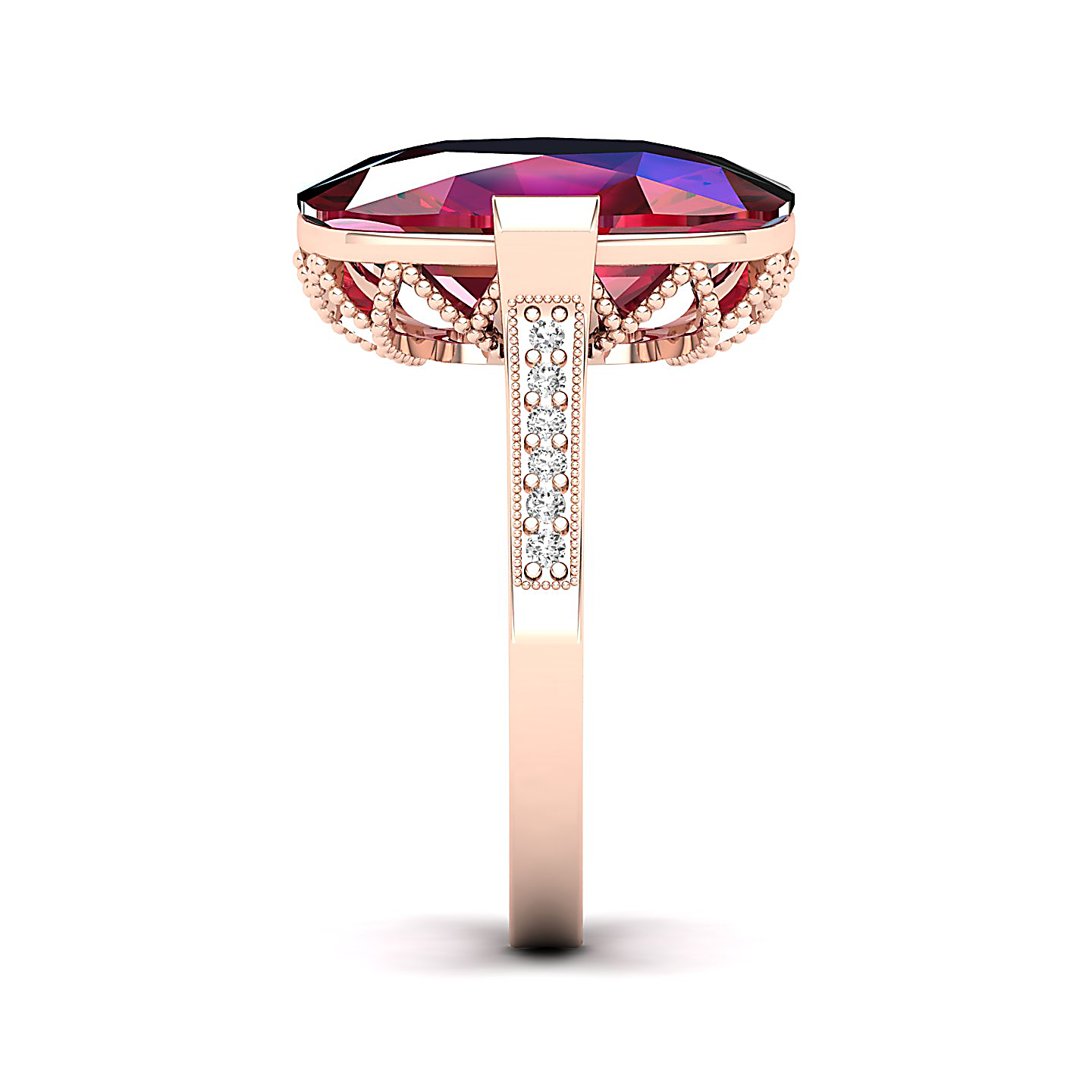 The Pinnacle Ruby Gold Ring