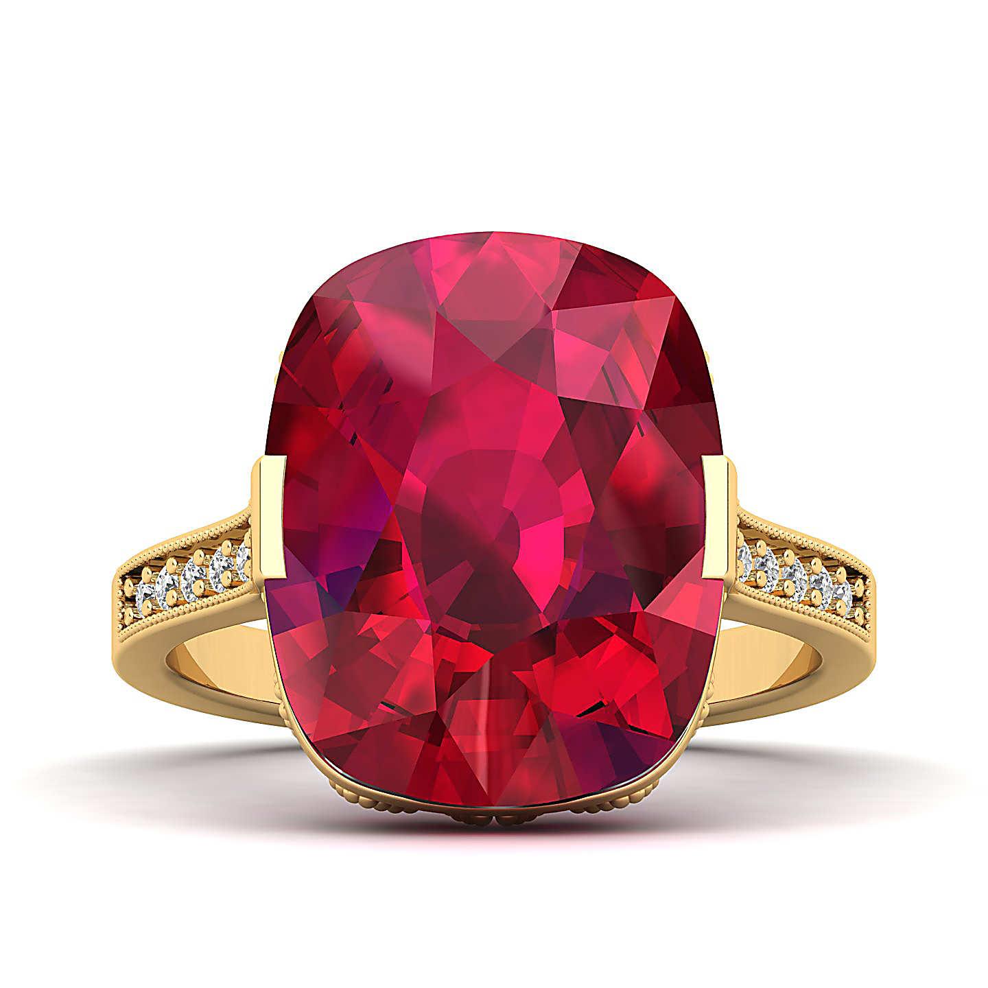 The Pinnacle Ruby Gold Ring