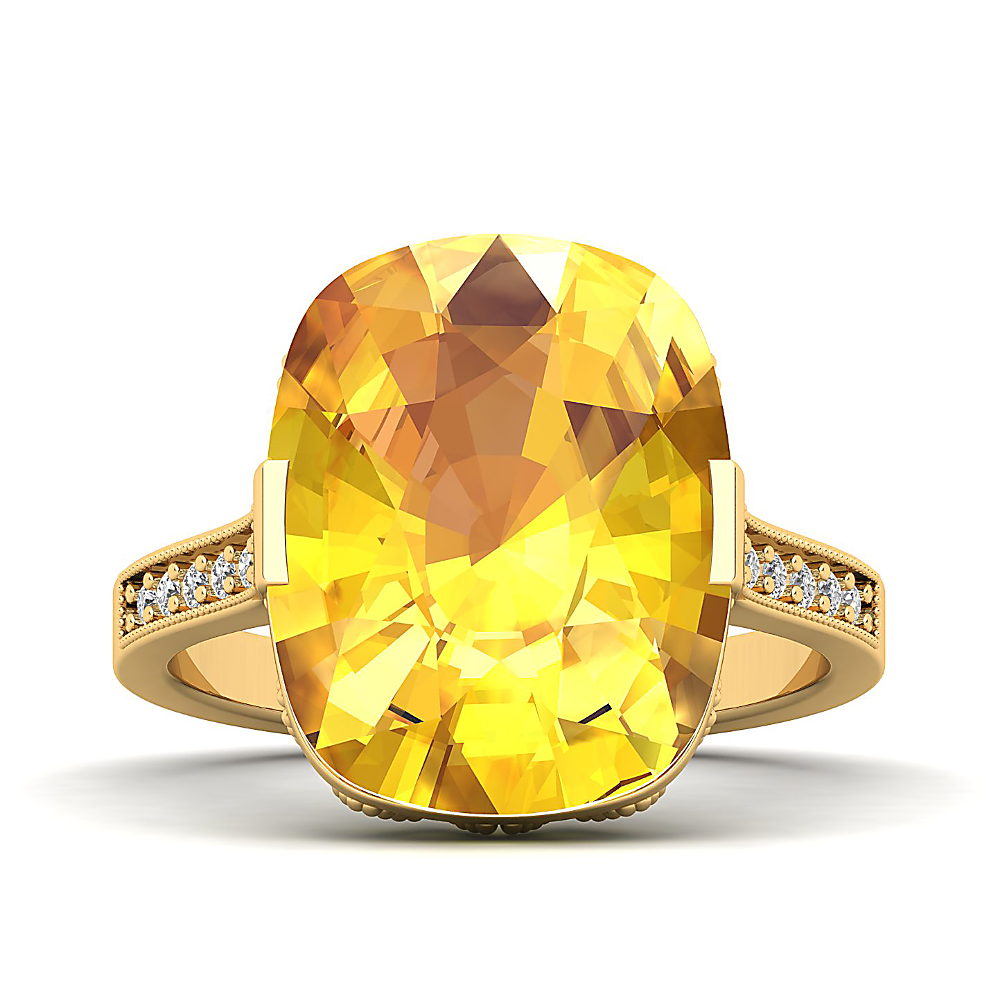 The Pinnacle Yellow Sapphire Gold Ring