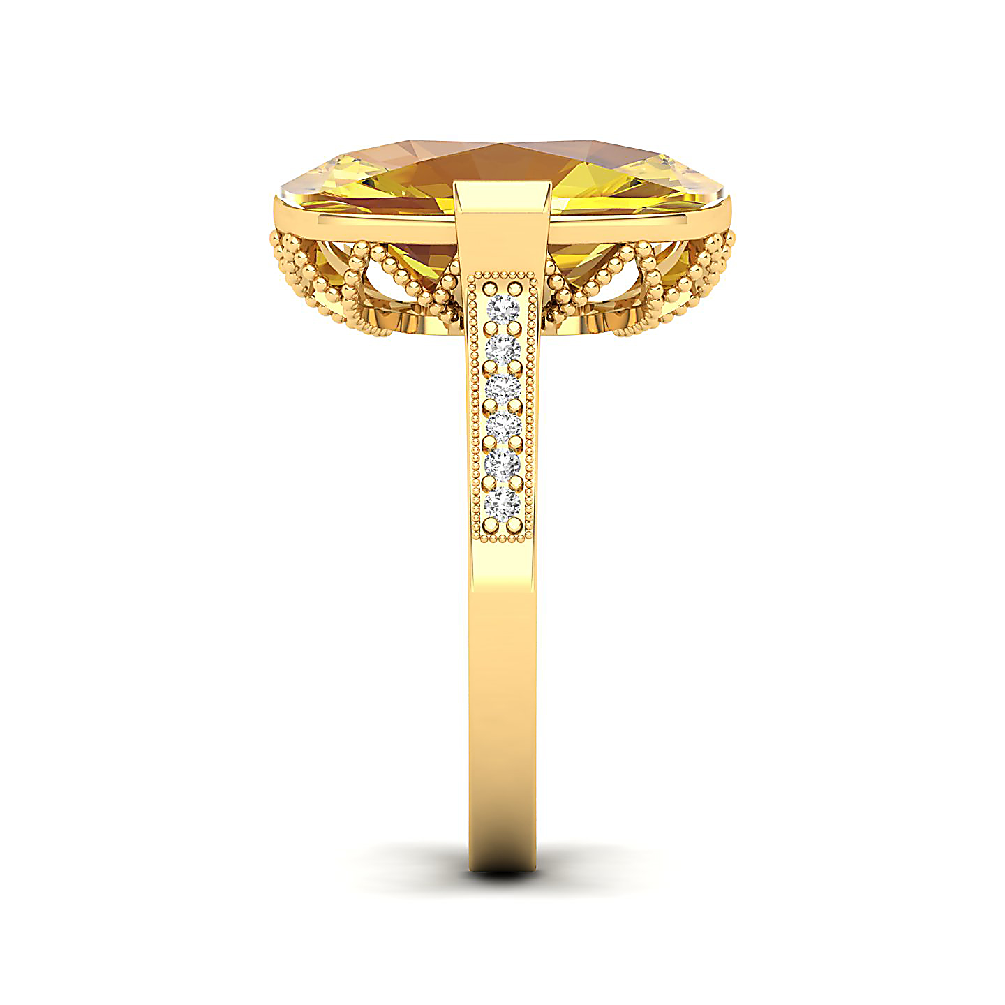The Pinnacle Yellow Sapphire Gold Ring