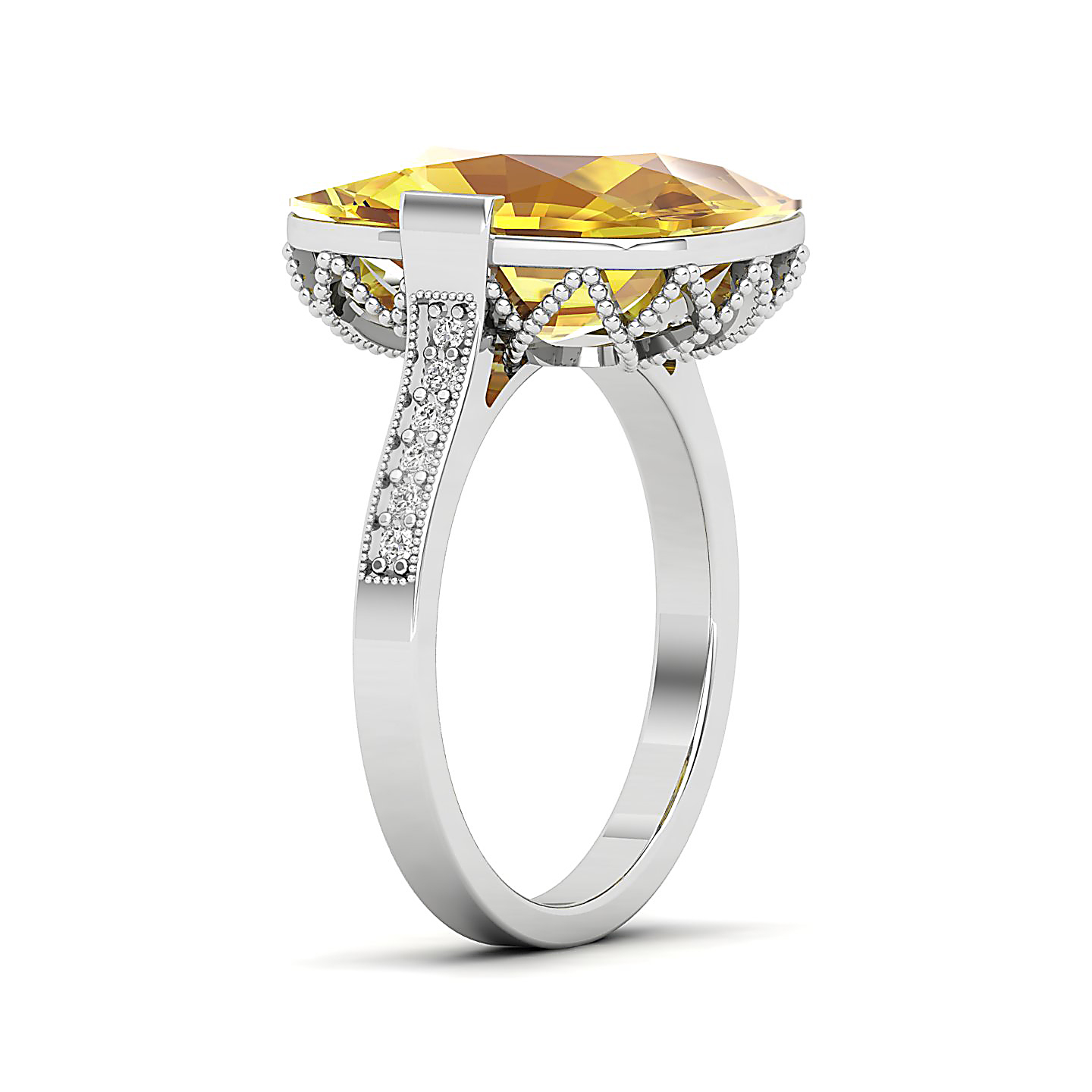 The Pinnacle Yellow Sapphire Gold Ring