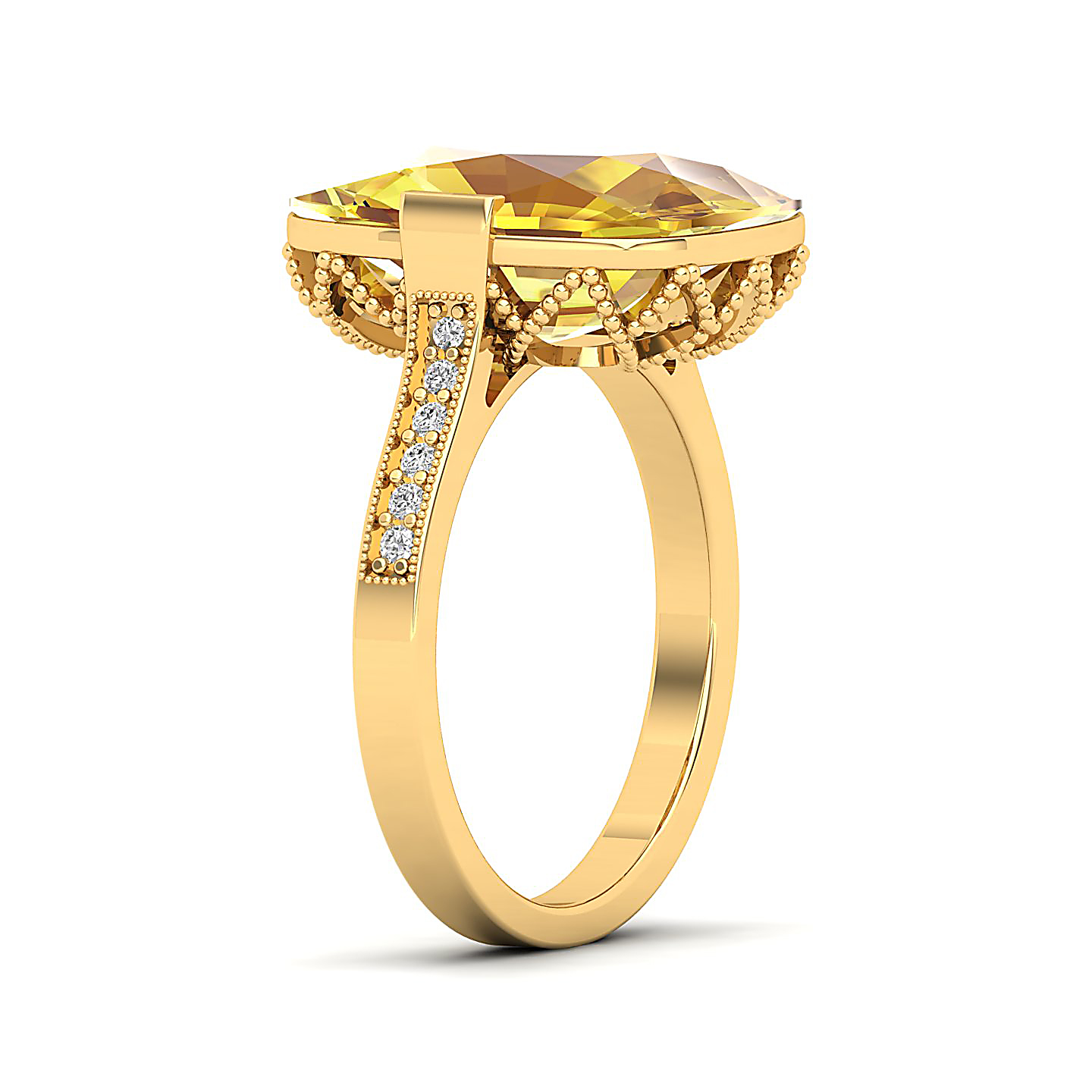 The Pinnacle Yellow Sapphire Gold Ring