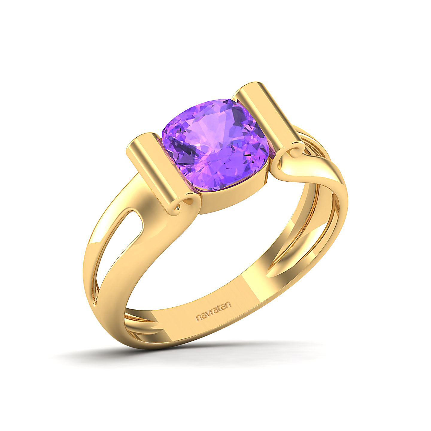 The Pristine Amethyst Gold Rings