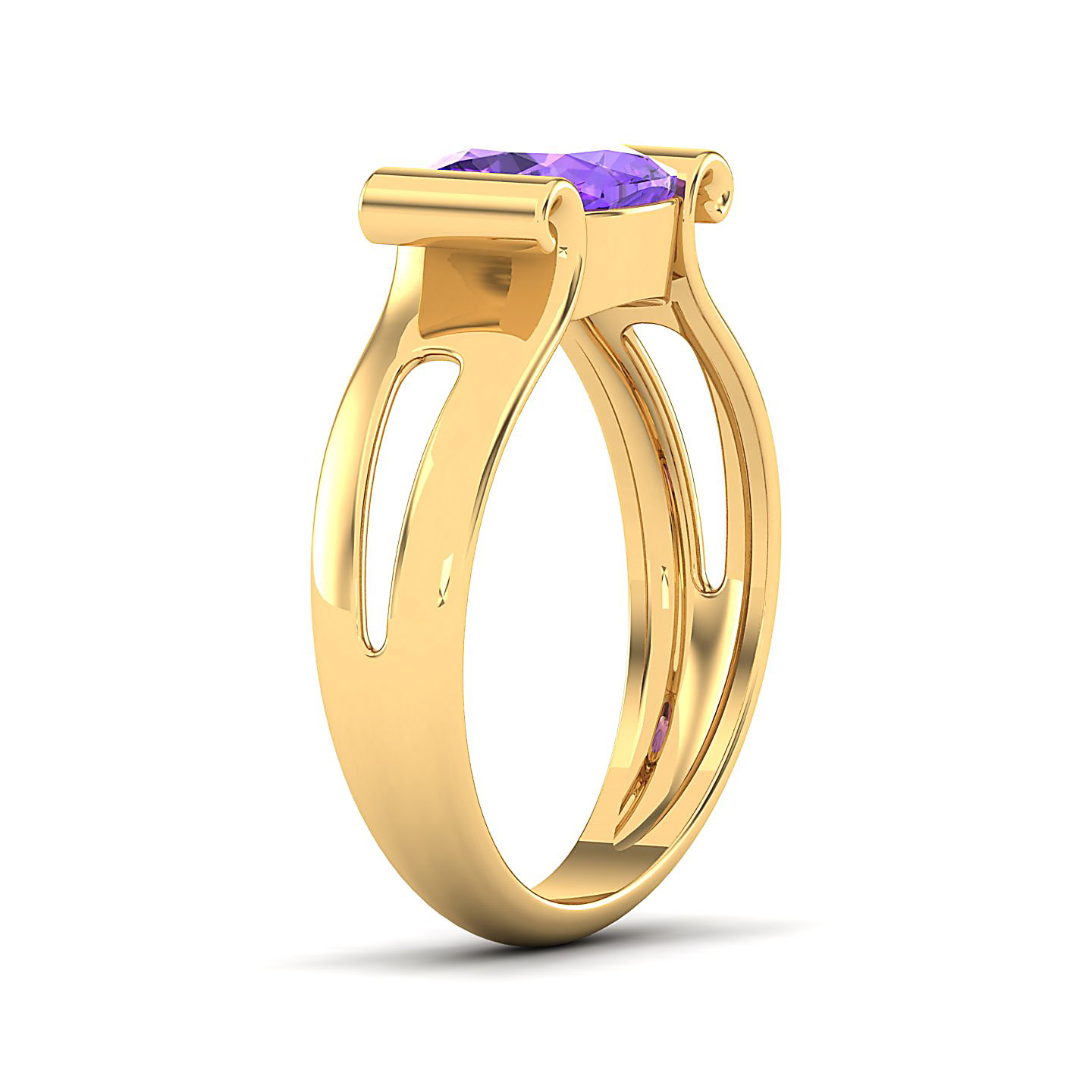 The Pristine Amethyst Gold Rings