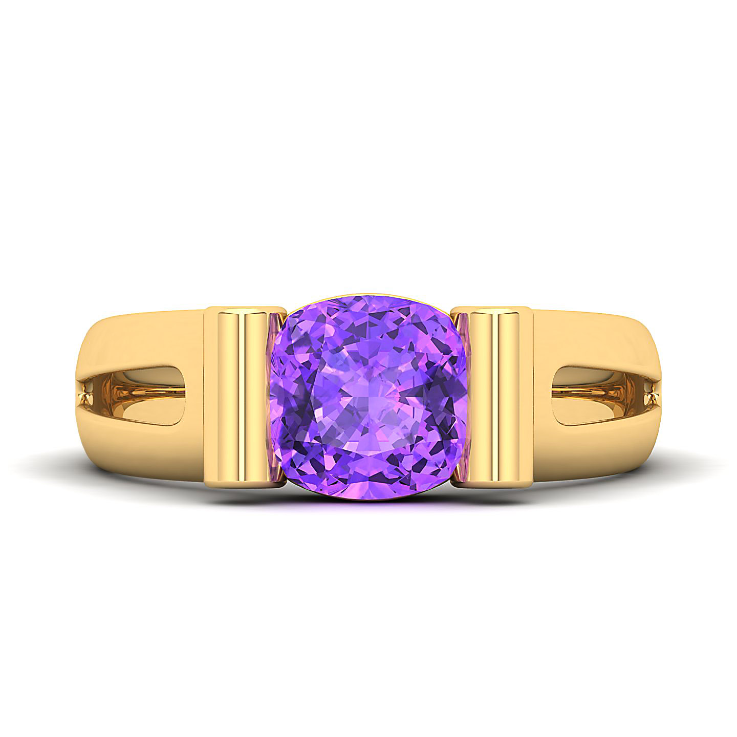 The Pristine Amethyst Gold Rings
