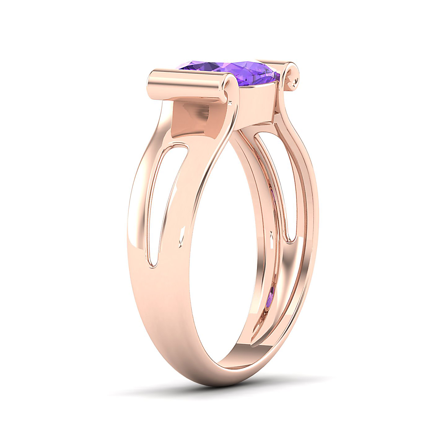 The Pristine Amethyst Gold Rings