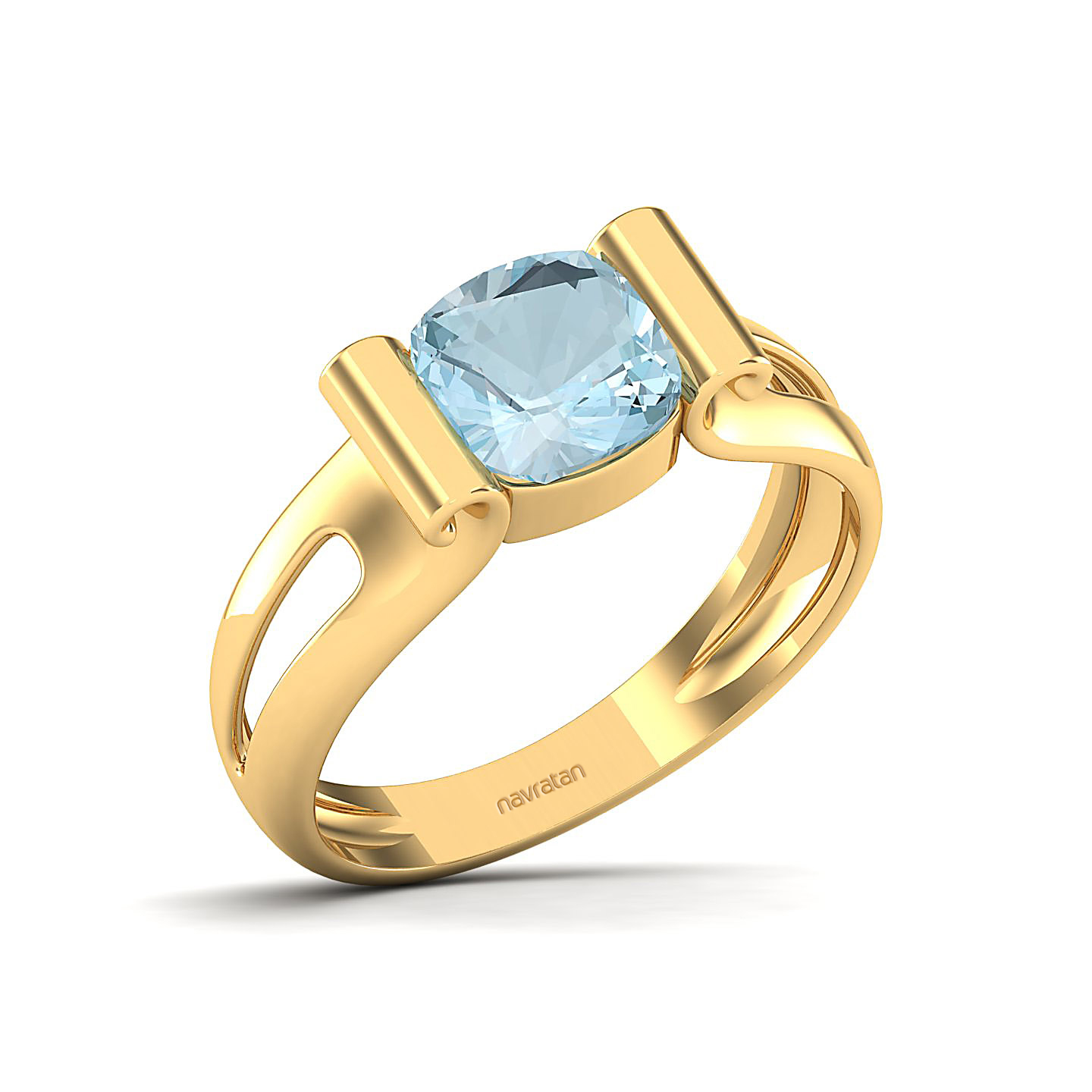 The Pristine Aquamarine Gold Rings