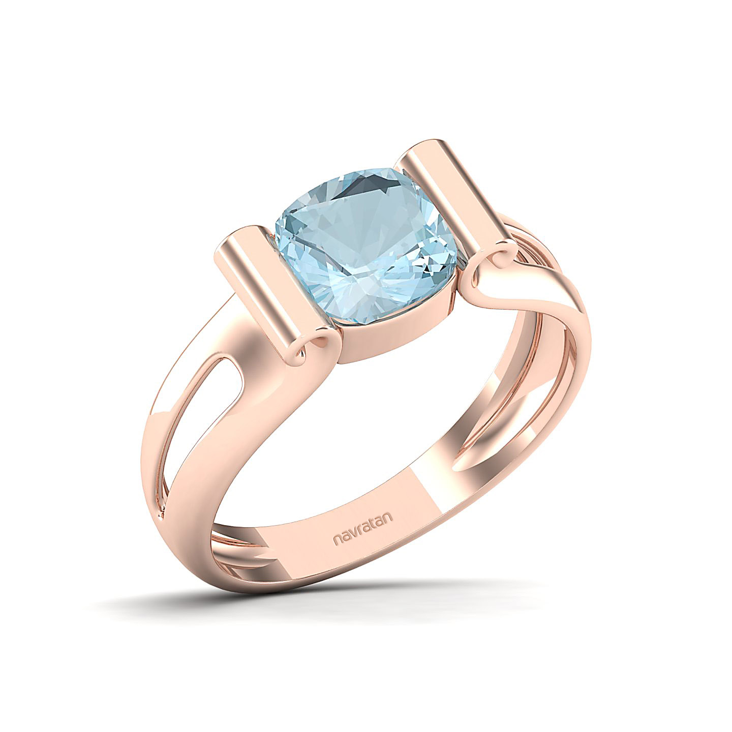 The Pristine Aquamarine Gold Rings