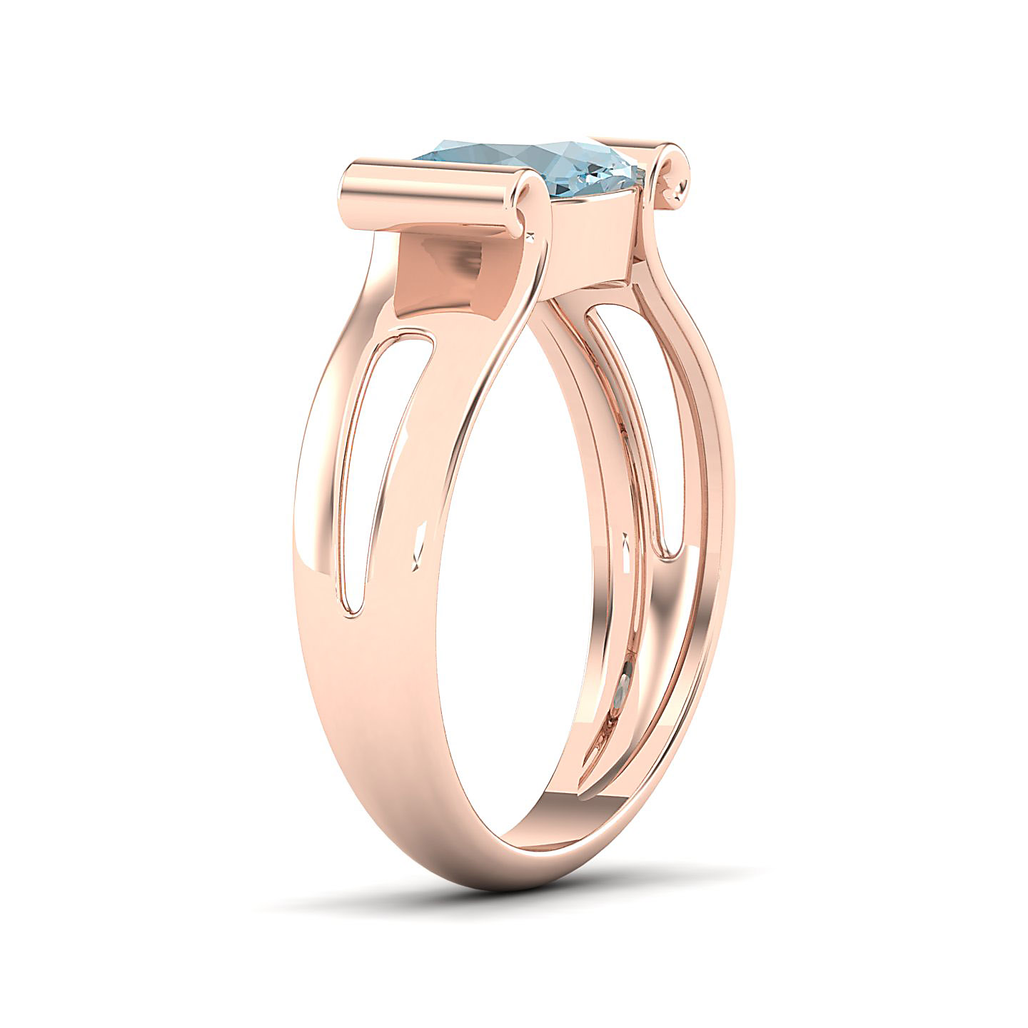 The Pristine Aquamarine Gold Rings