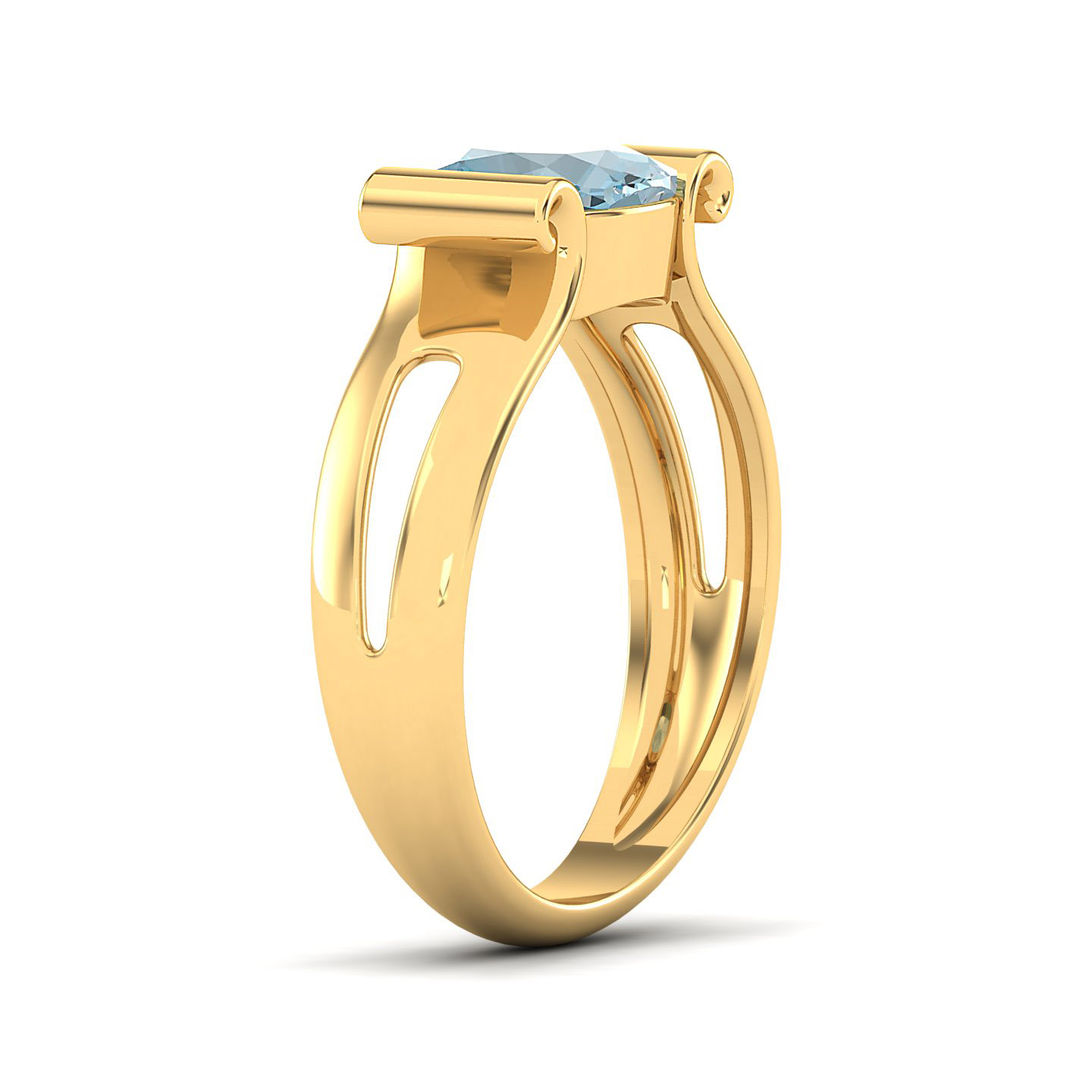 The Pristine Aquamarine Gold Rings