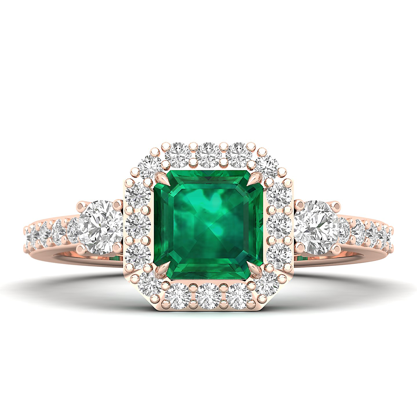 The Radiant Cushion Emerald Ring