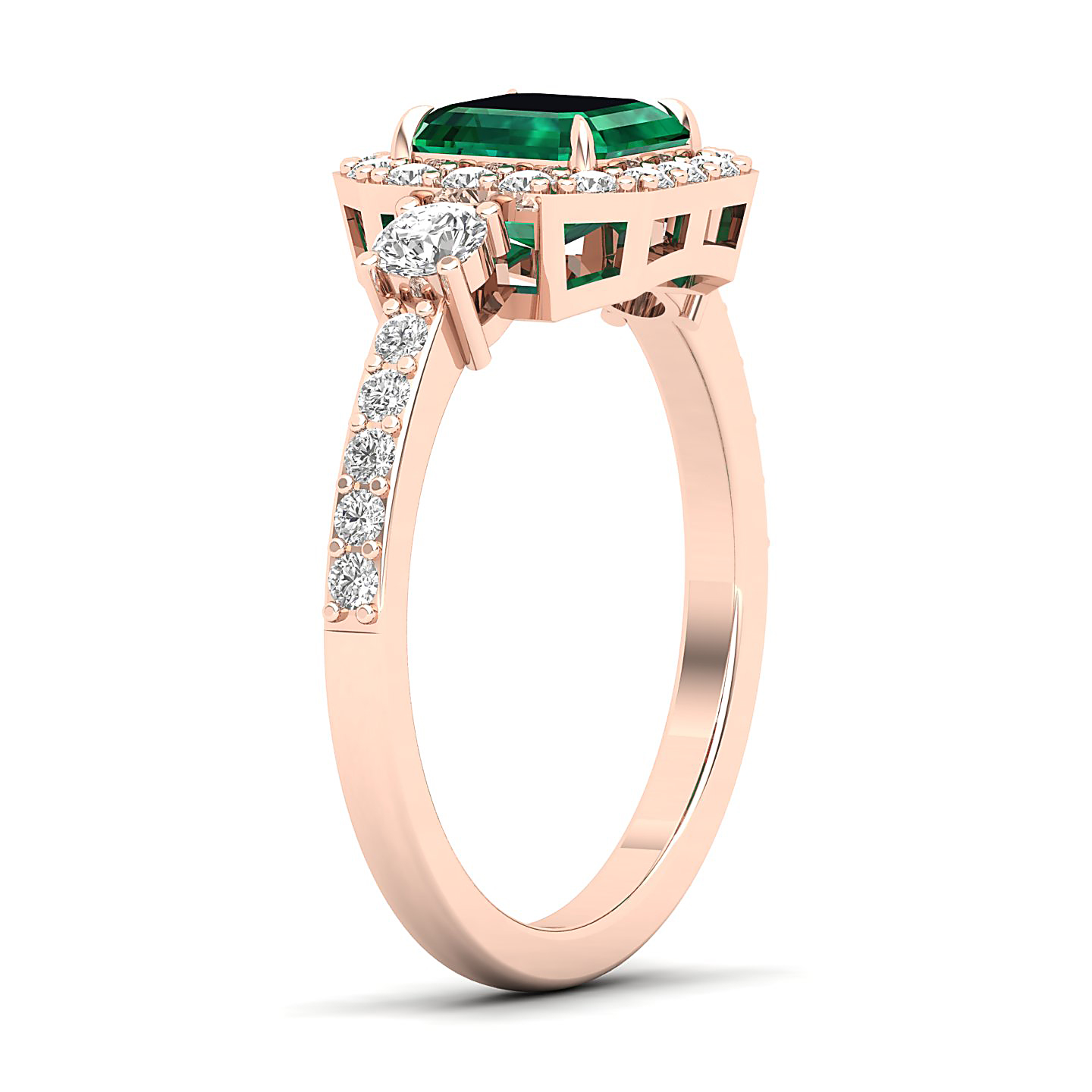 The Radiant Cushion Emerald Ring