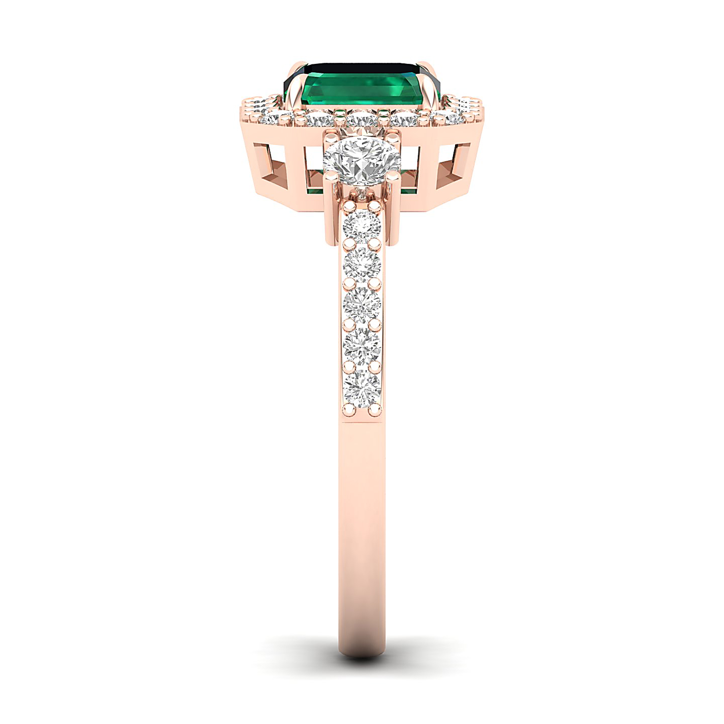 The Radiant Cushion Emerald Ring