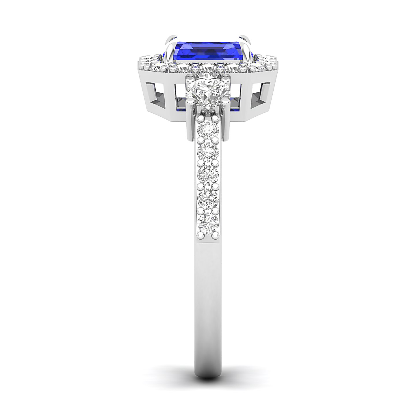 The Radiant Cushion Tanzanite Ring