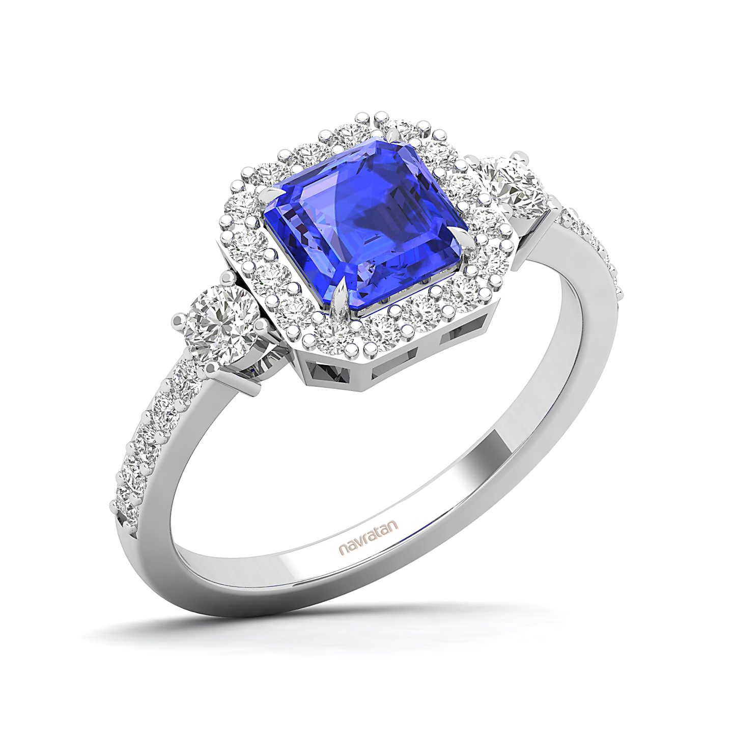 The Radiant Cushion Tanzanite Ring
