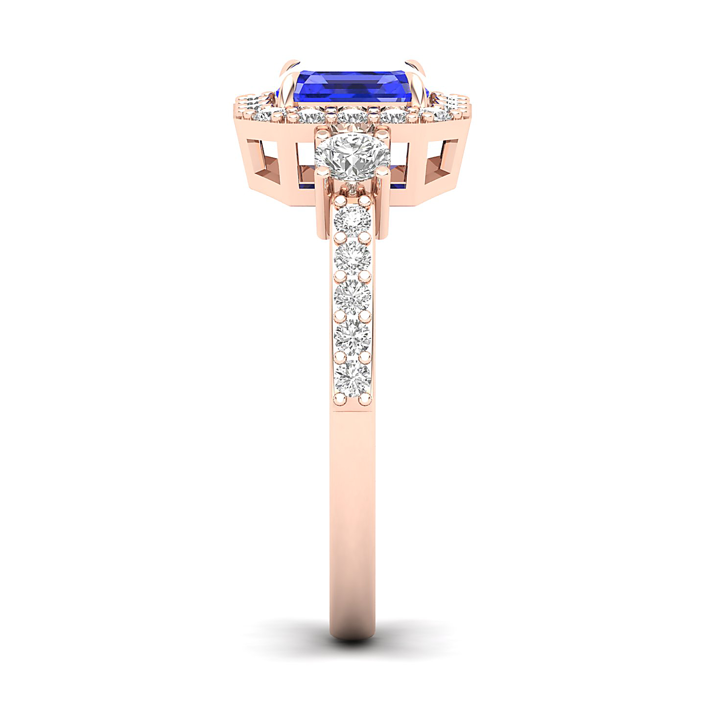 The Radiant Cushion Tanzanite Ring