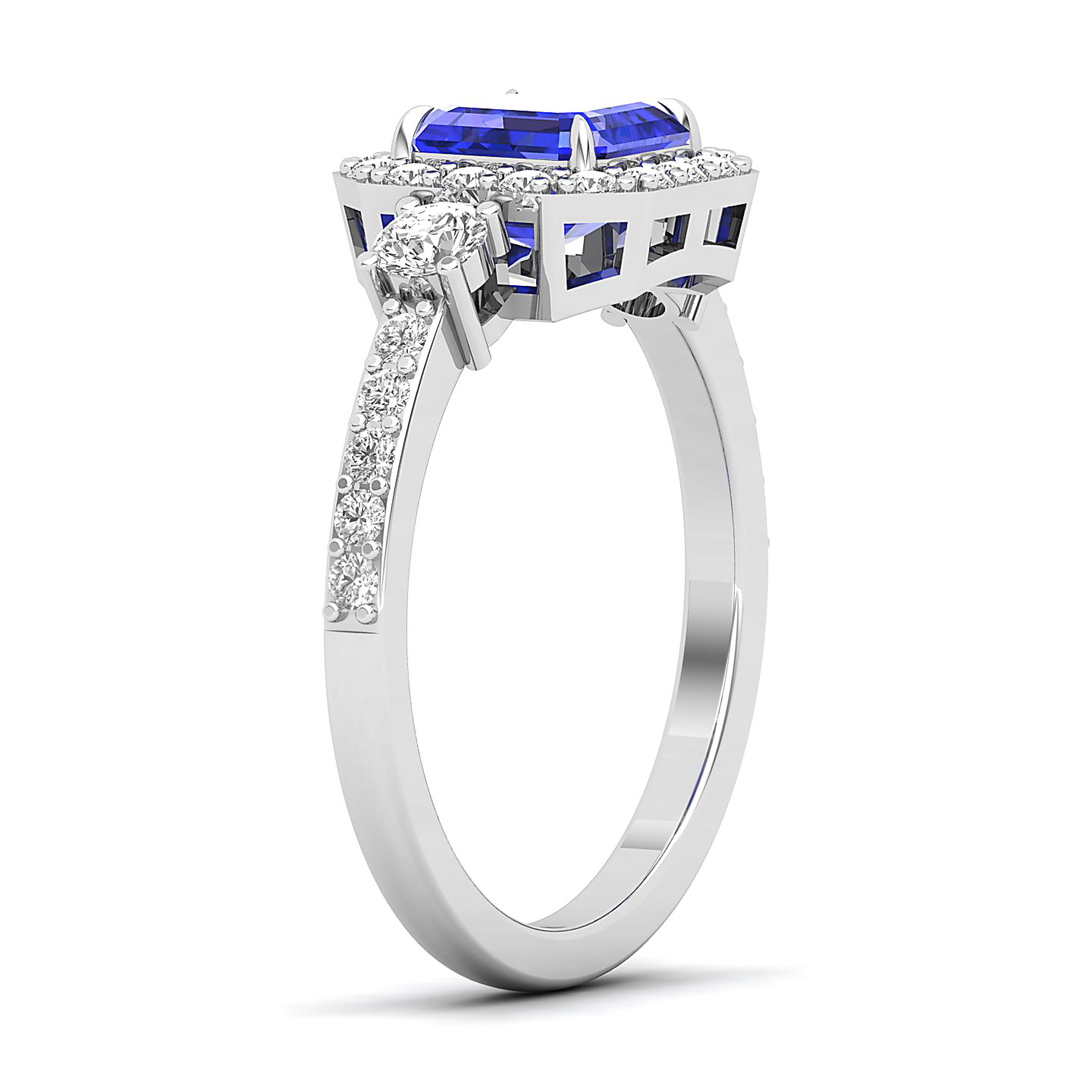 The Radiant Cushion Tanzanite Ring
