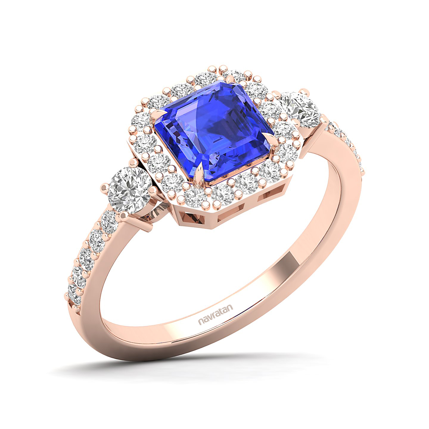 The Radiant Cushion Tanzanite Ring