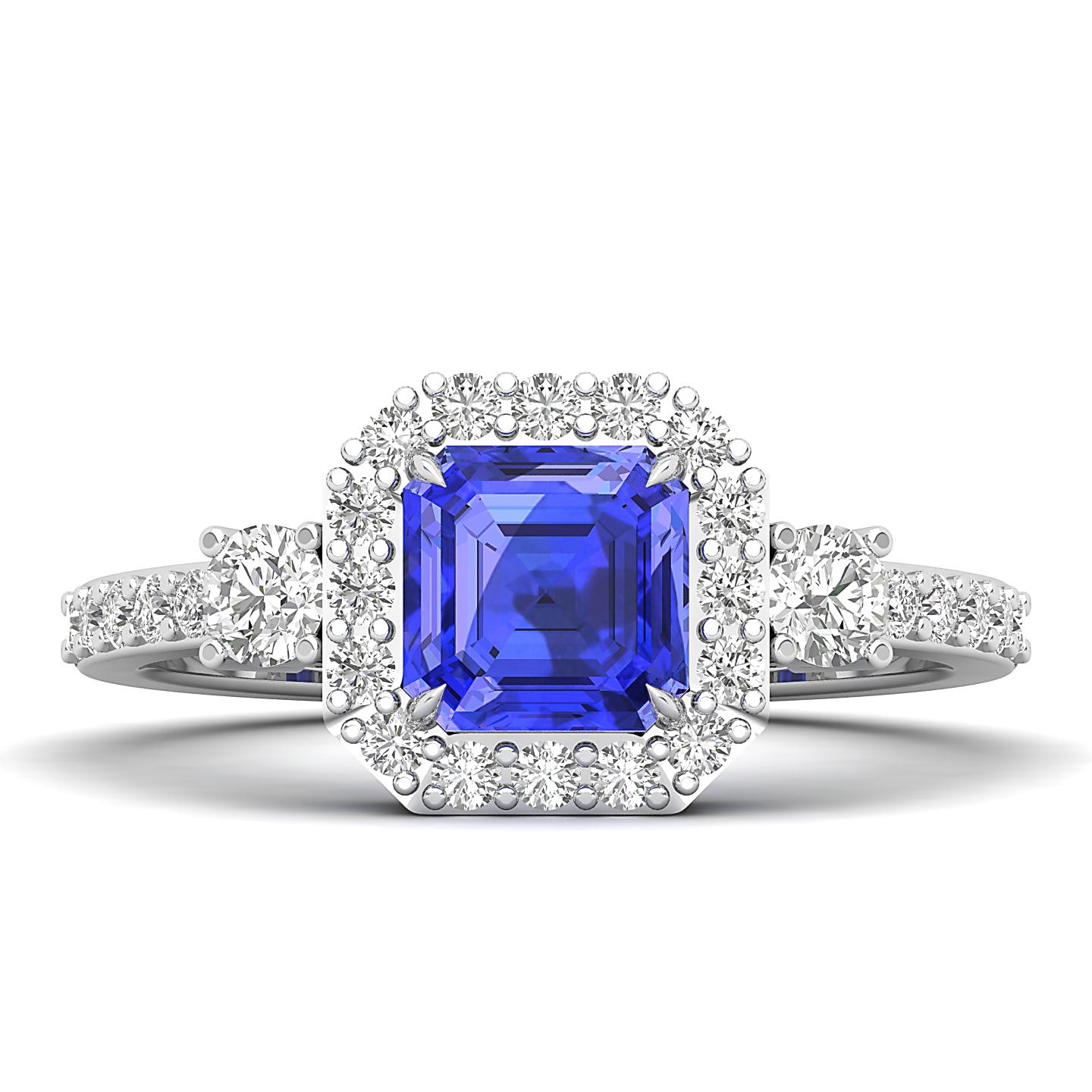 The Radiant Cushion Tanzanite Ring